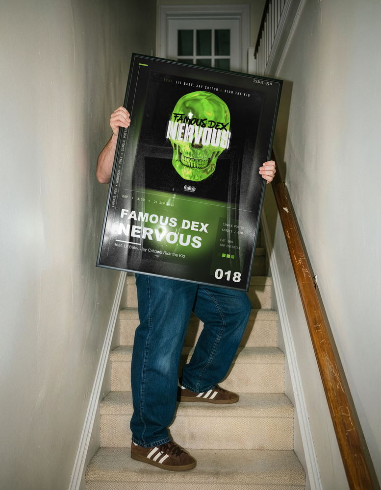 Music poster: Famous Dex - Nervous feat Lil Baby Jay Critch Rich the Kid