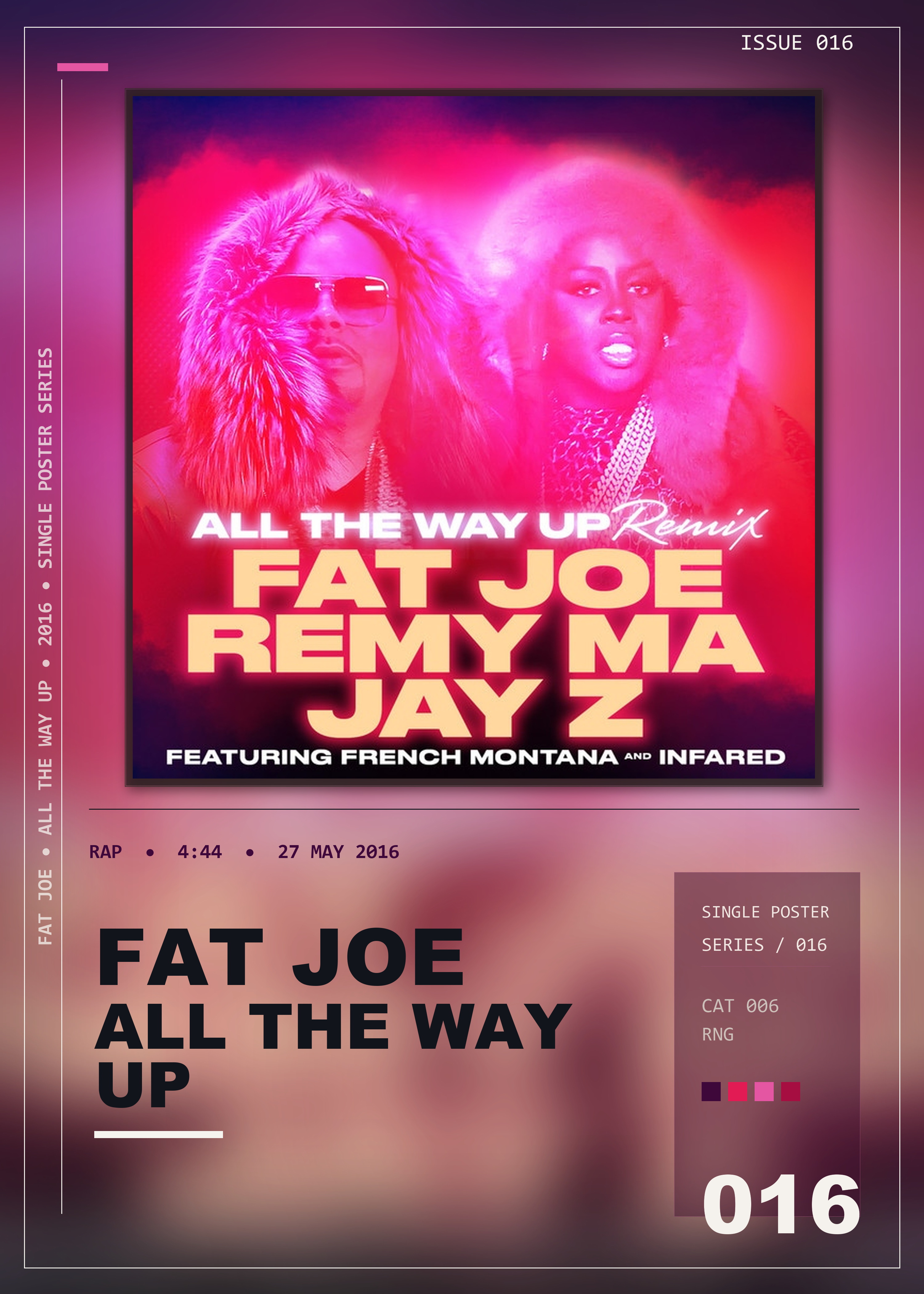 Music poster: Fat Joe - All The Way Up Remix