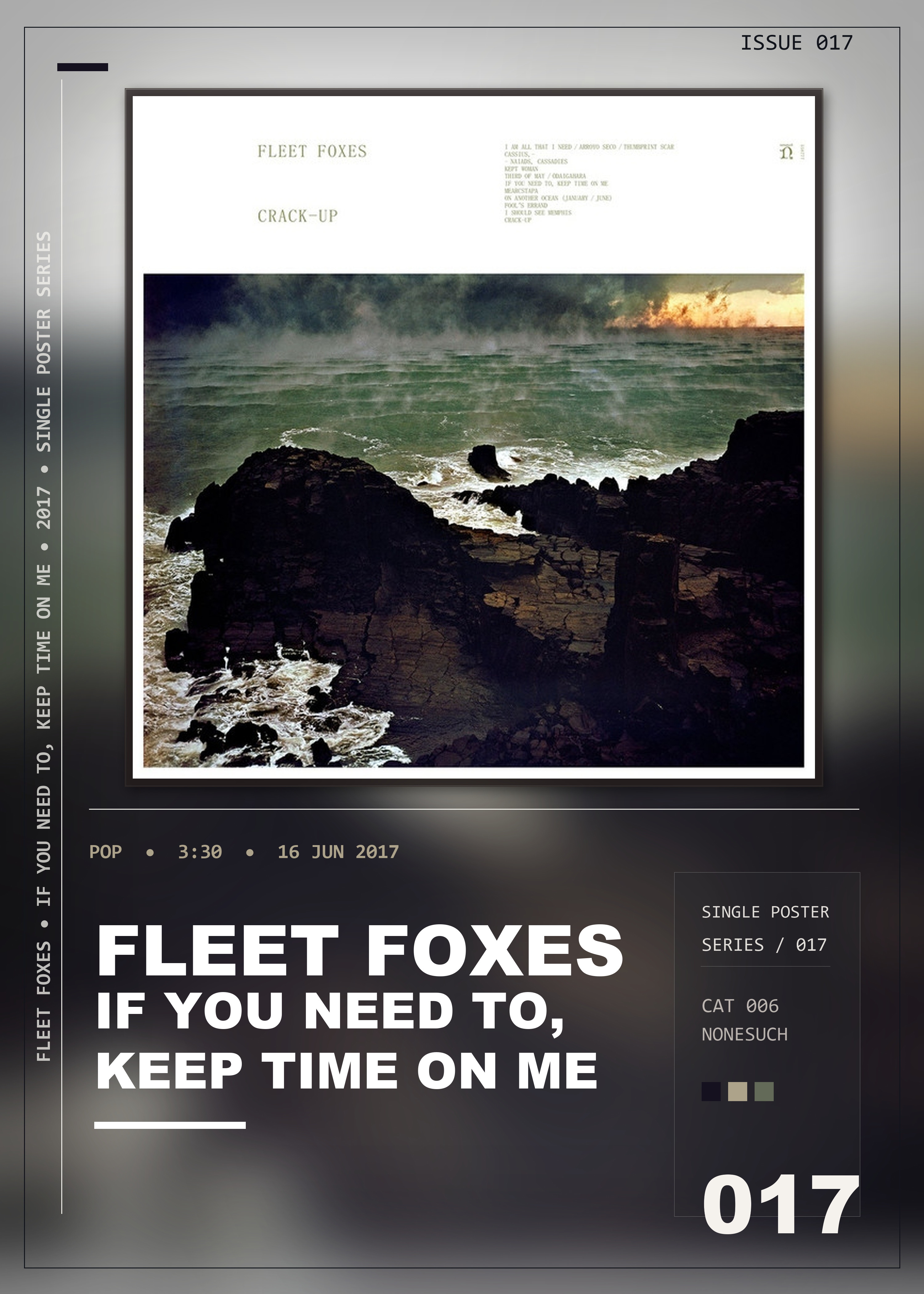 Music poster: Fleet Foxes - If You Need To Keep Time On Me
