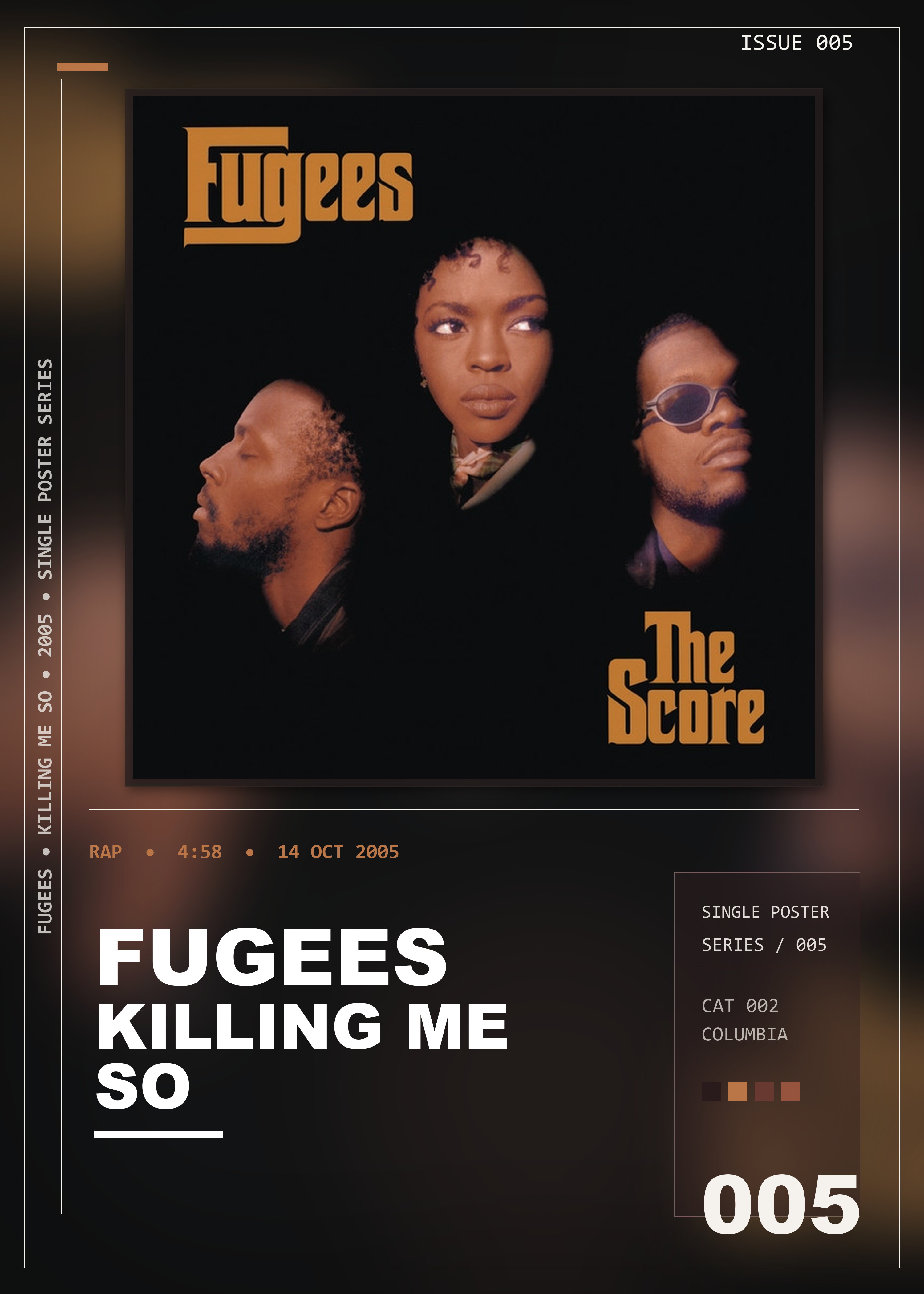 Music poster: Fugees - Killing Me Softly With His Song