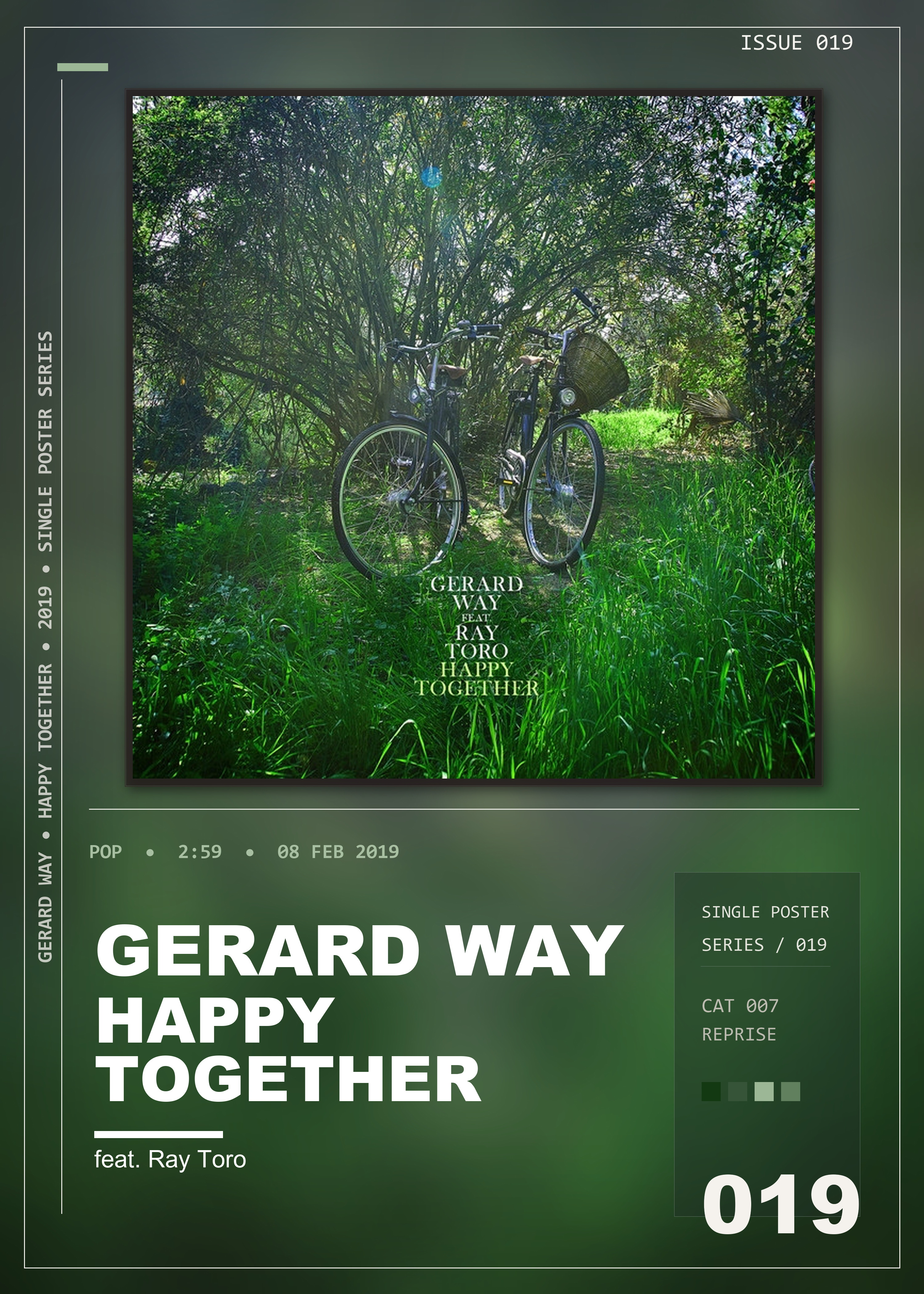 Music poster: Gerard Way - Happy Together feat Ray Toro