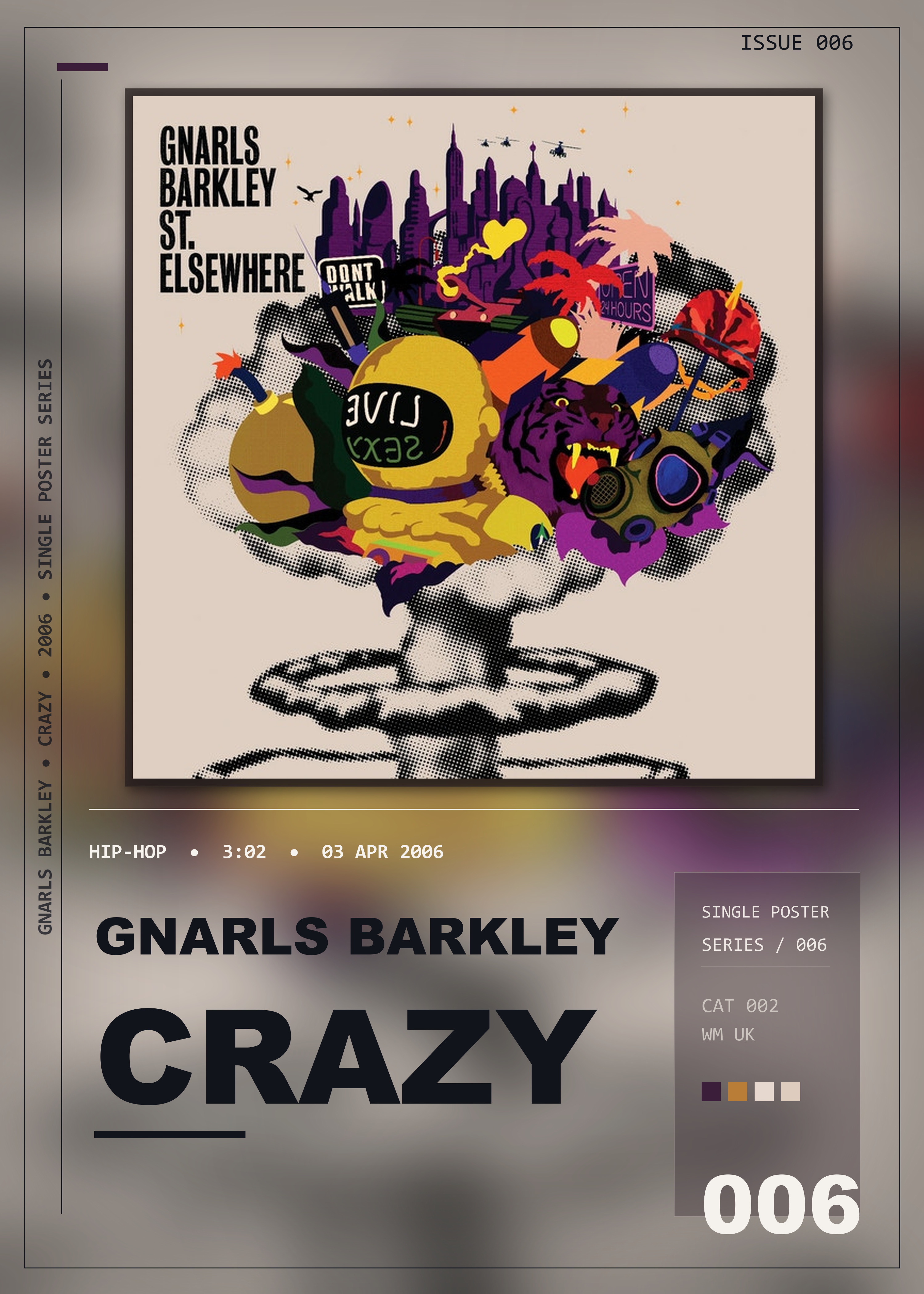 Music poster: Gnarls Barkley - Crazy