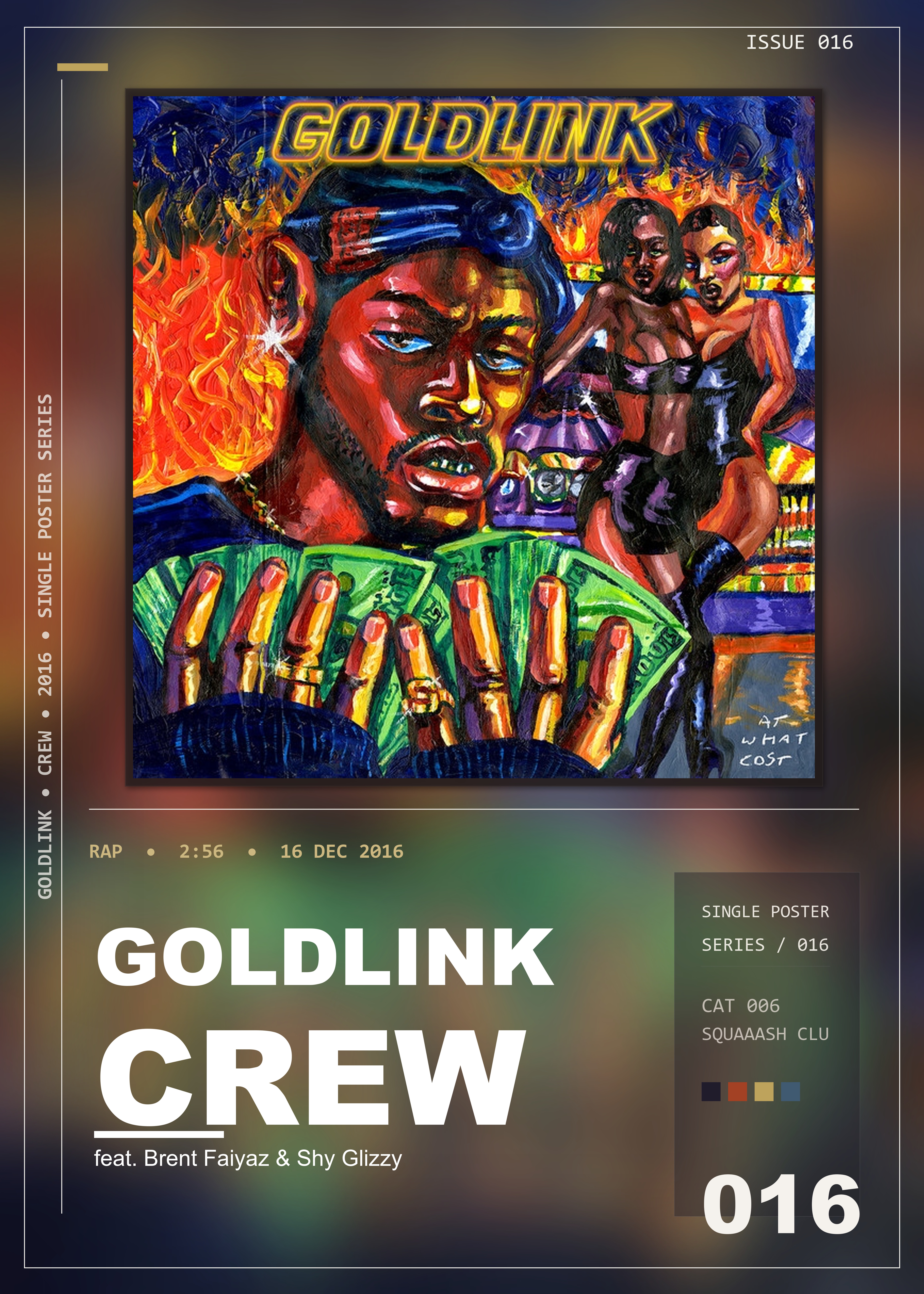 Music poster: GoldLink - Crew feat Brent Faiyaz Shy Glizzy