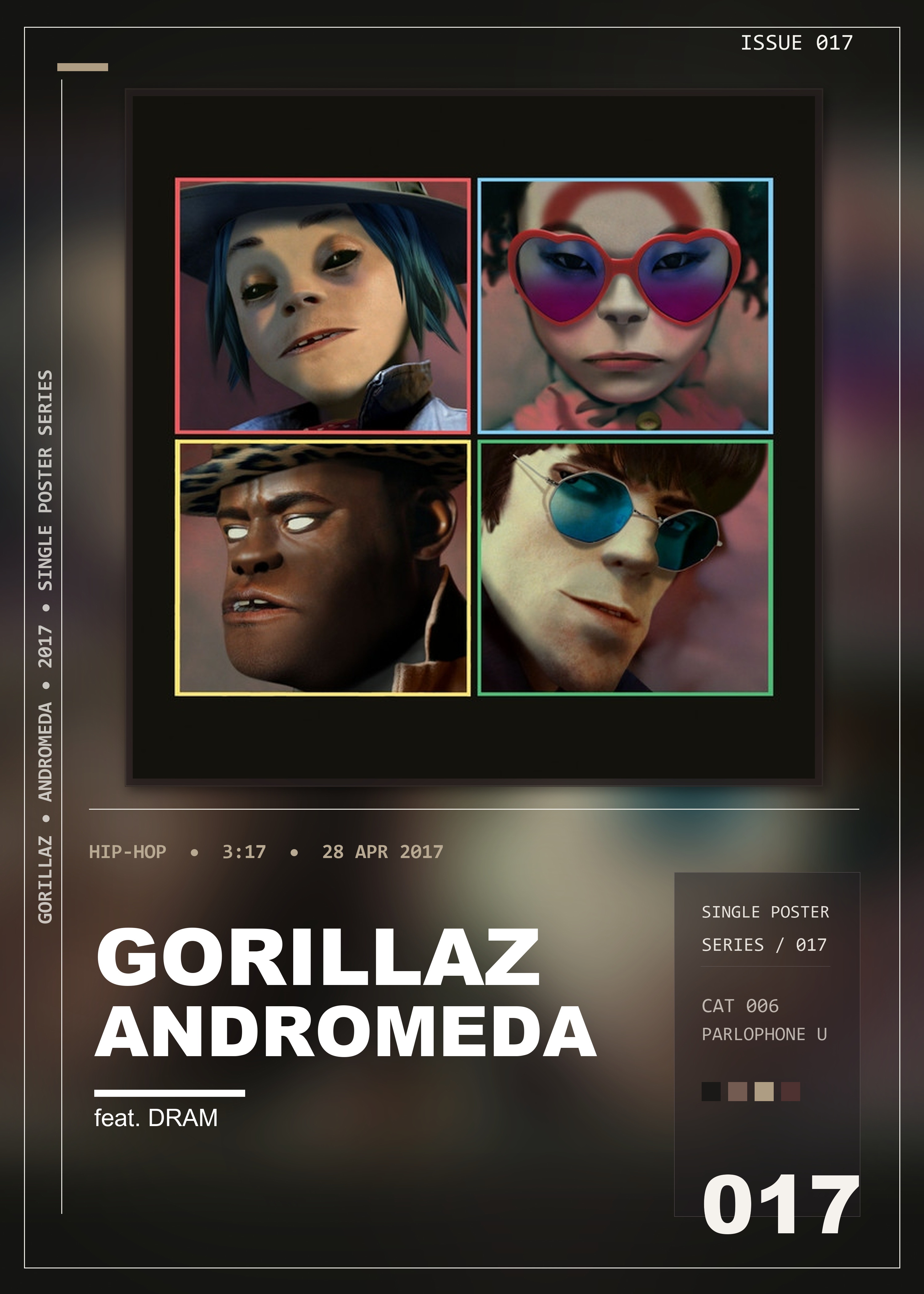 Music poster: Gorillaz - Andromeda feat DRAM