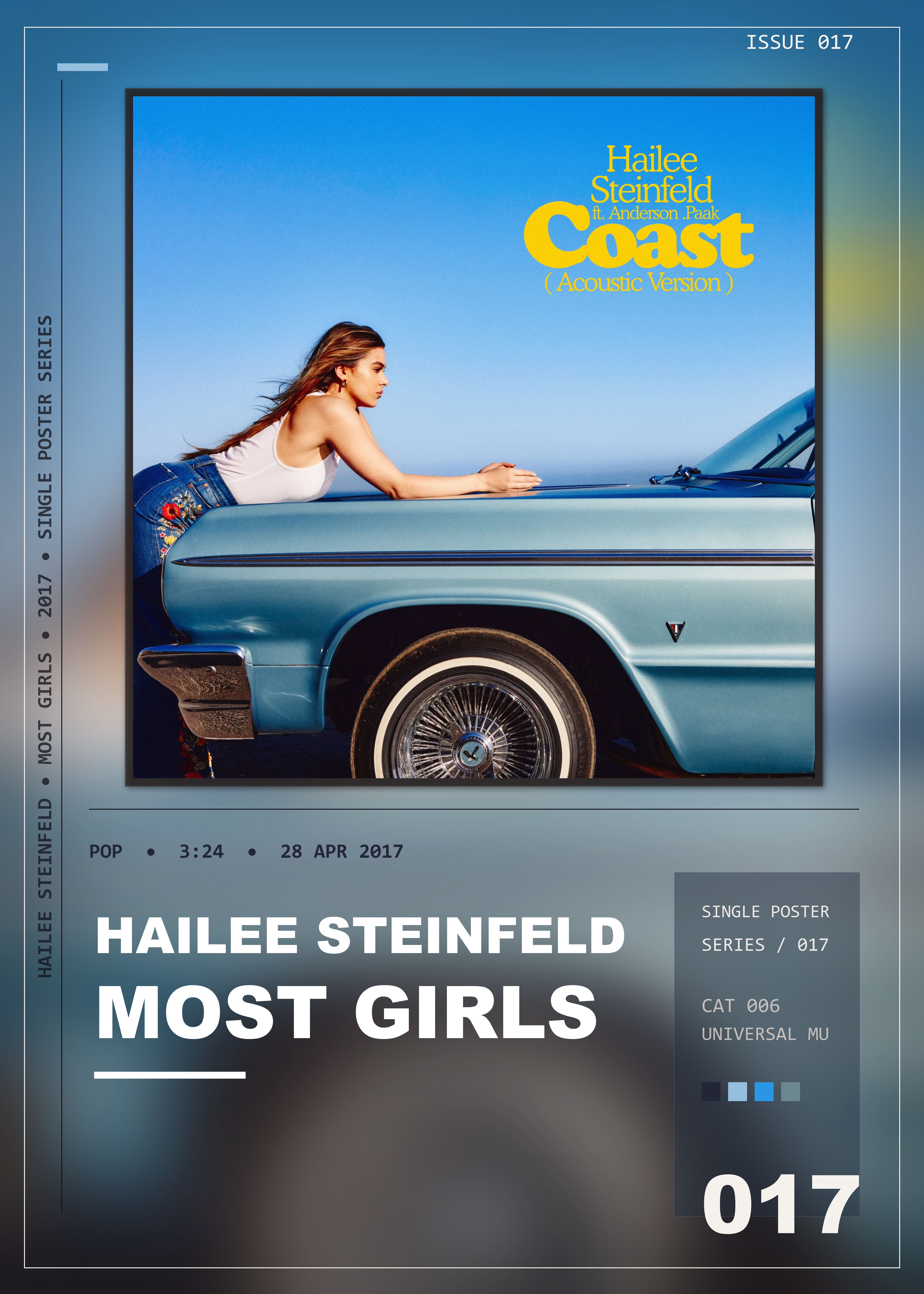 Music poster: Hailee Steinfeld - Most Girls