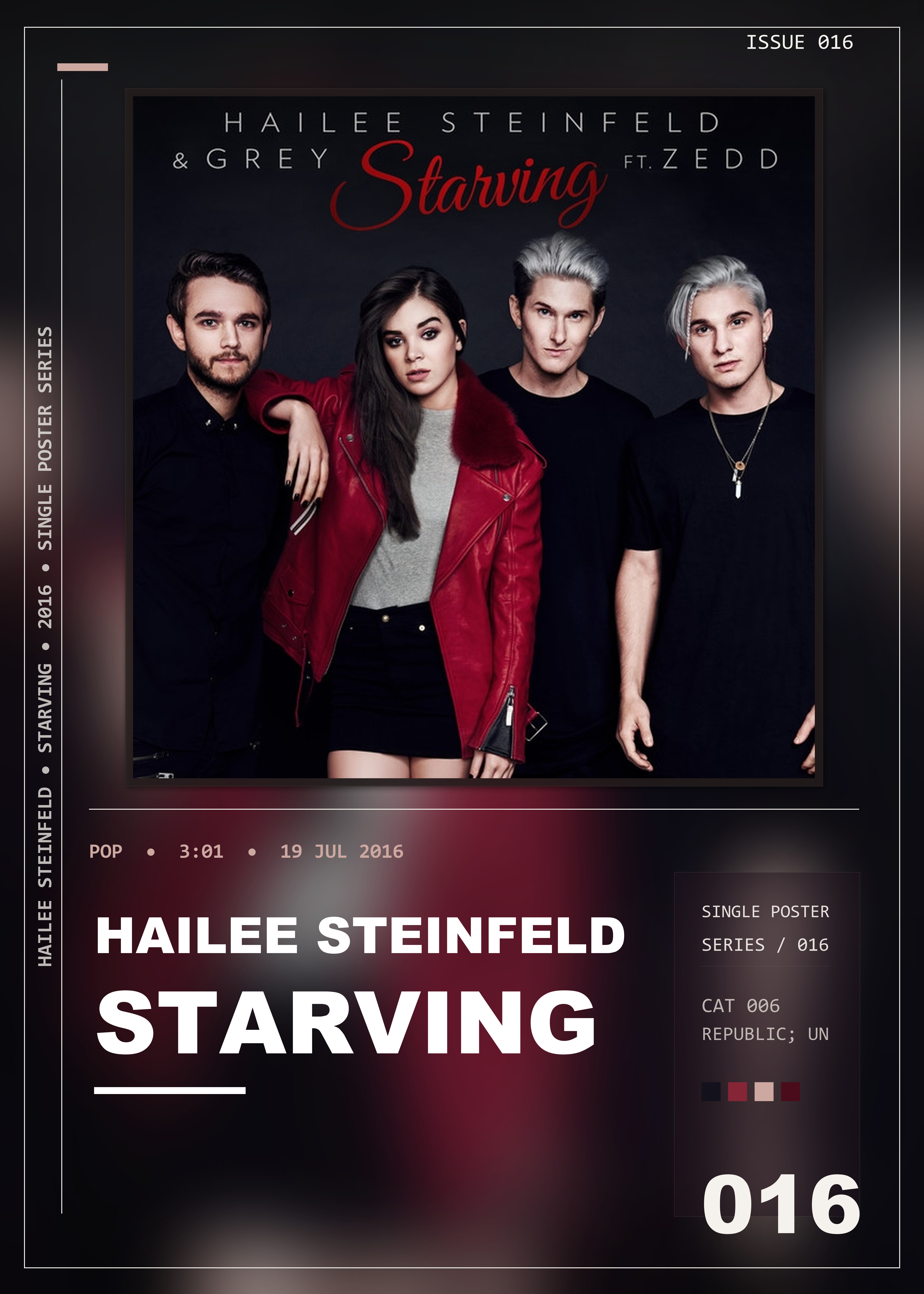 Music poster: Hailee Steinfeld - Starving