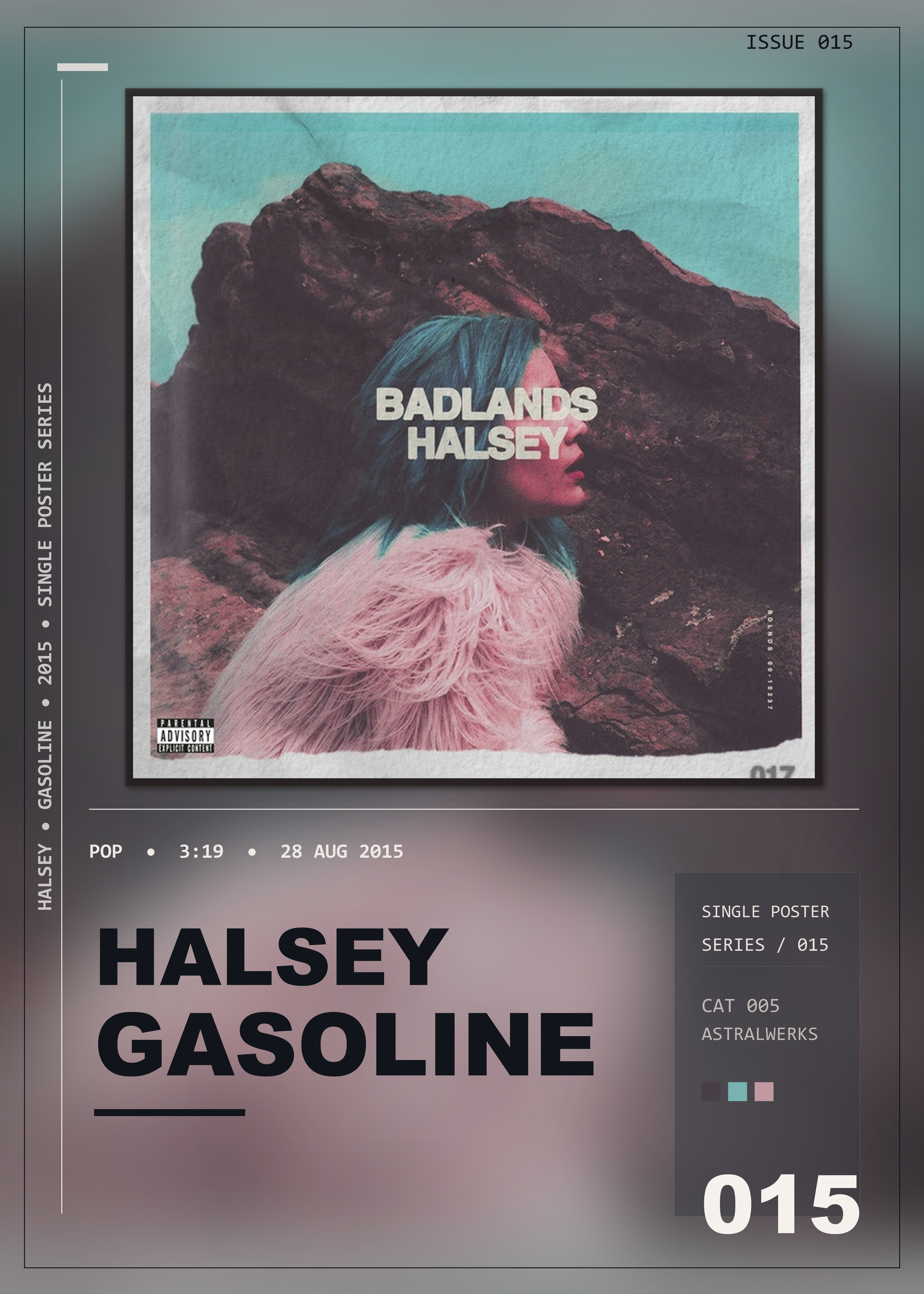 Music poster: Halsey - Gasoline