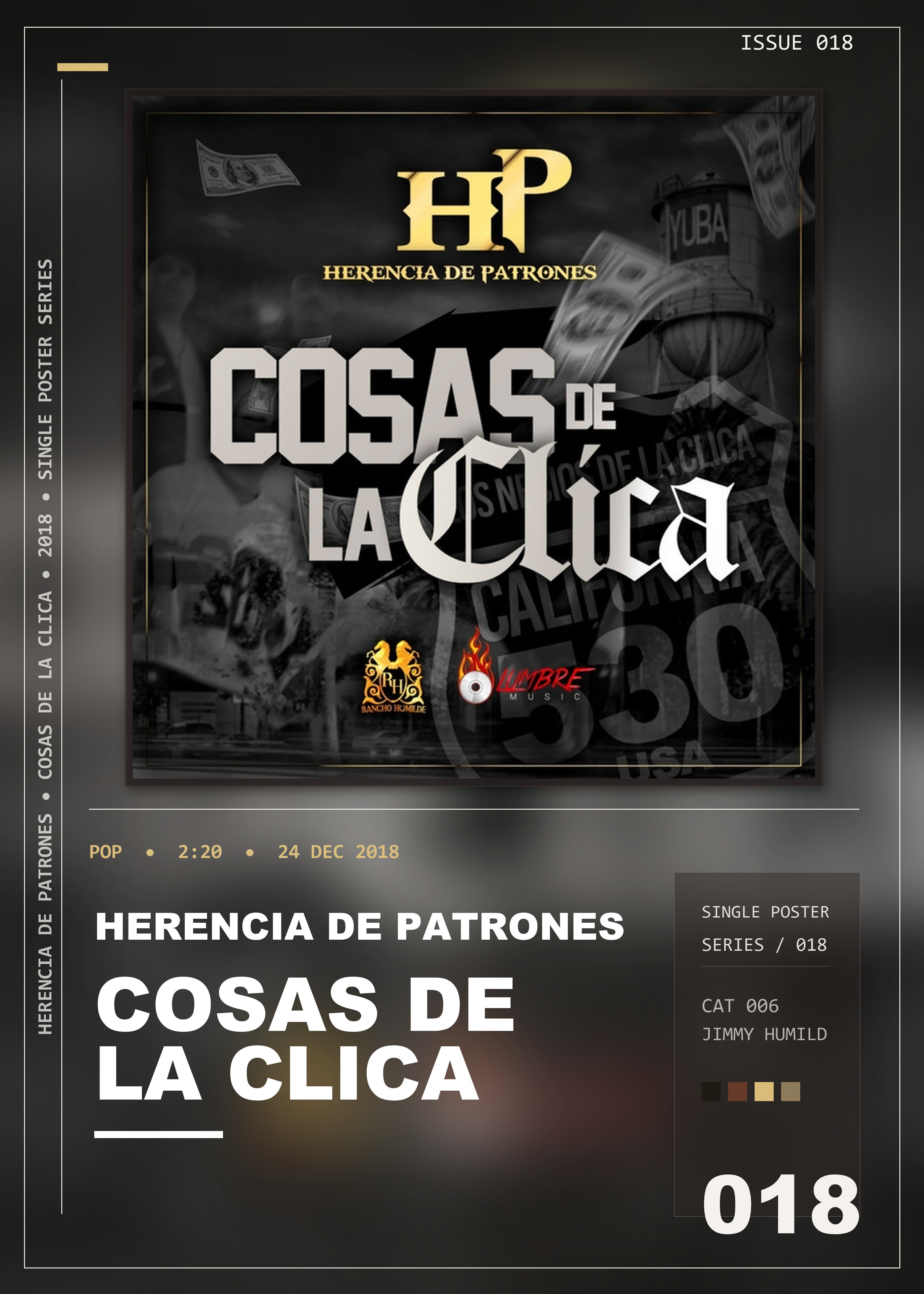 Music poster: Herencia de Patrones - Cosas De La Clica