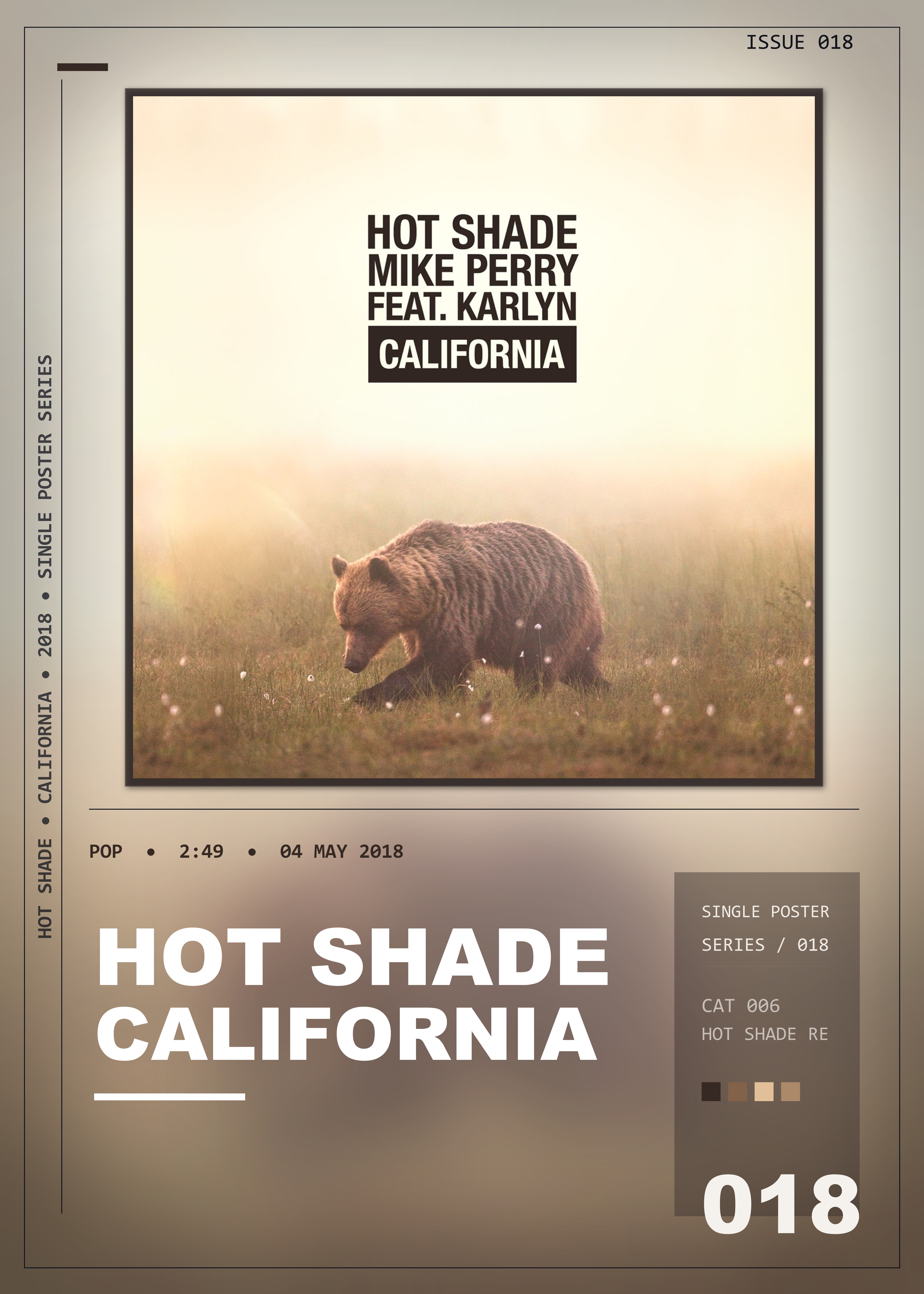 Music poster: Hot Shade - California