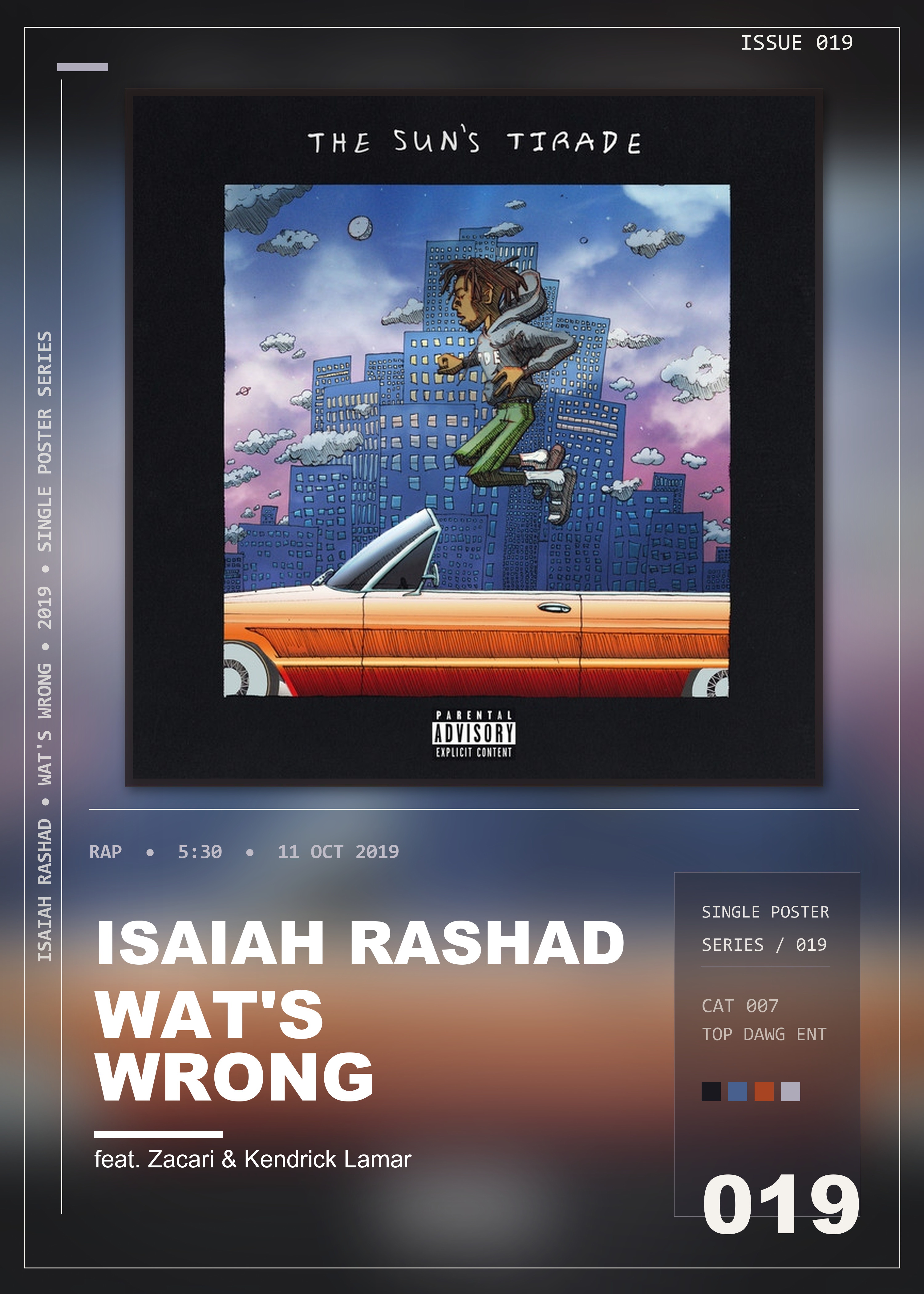Music poster: Isaiah Rashad - Wats Wrong feat Zacari Kendrick Lamar