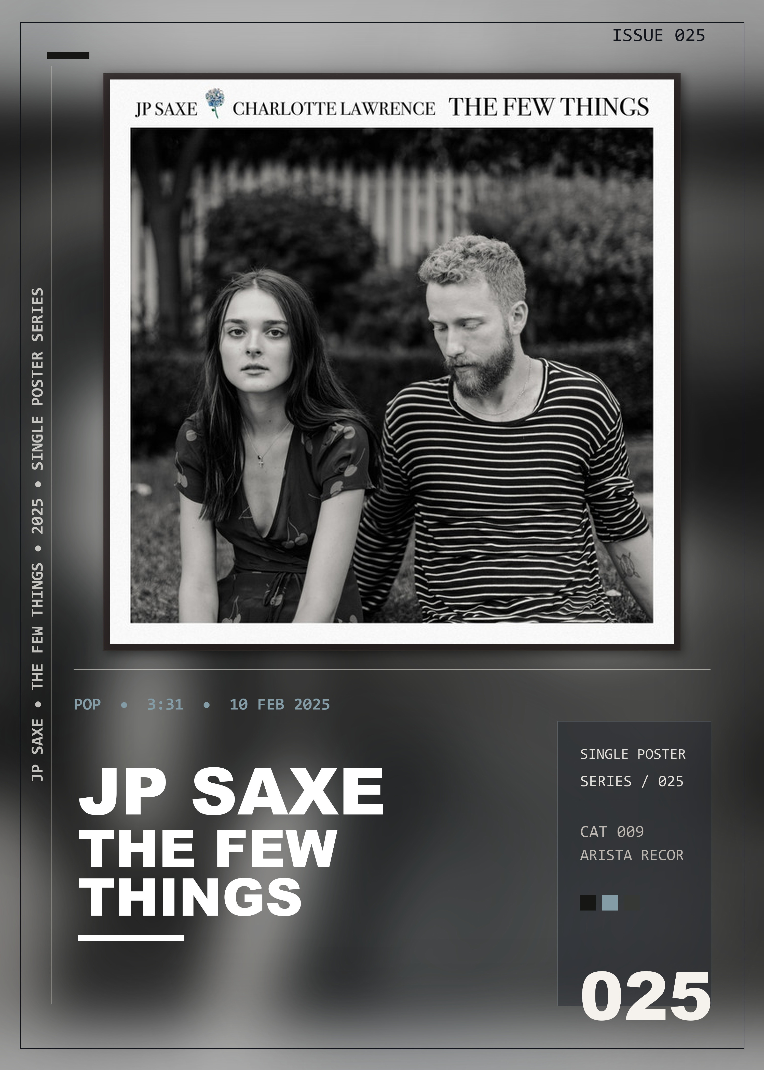 Music poster: JP Saxe - The Few Things with Charlotte Lawrence