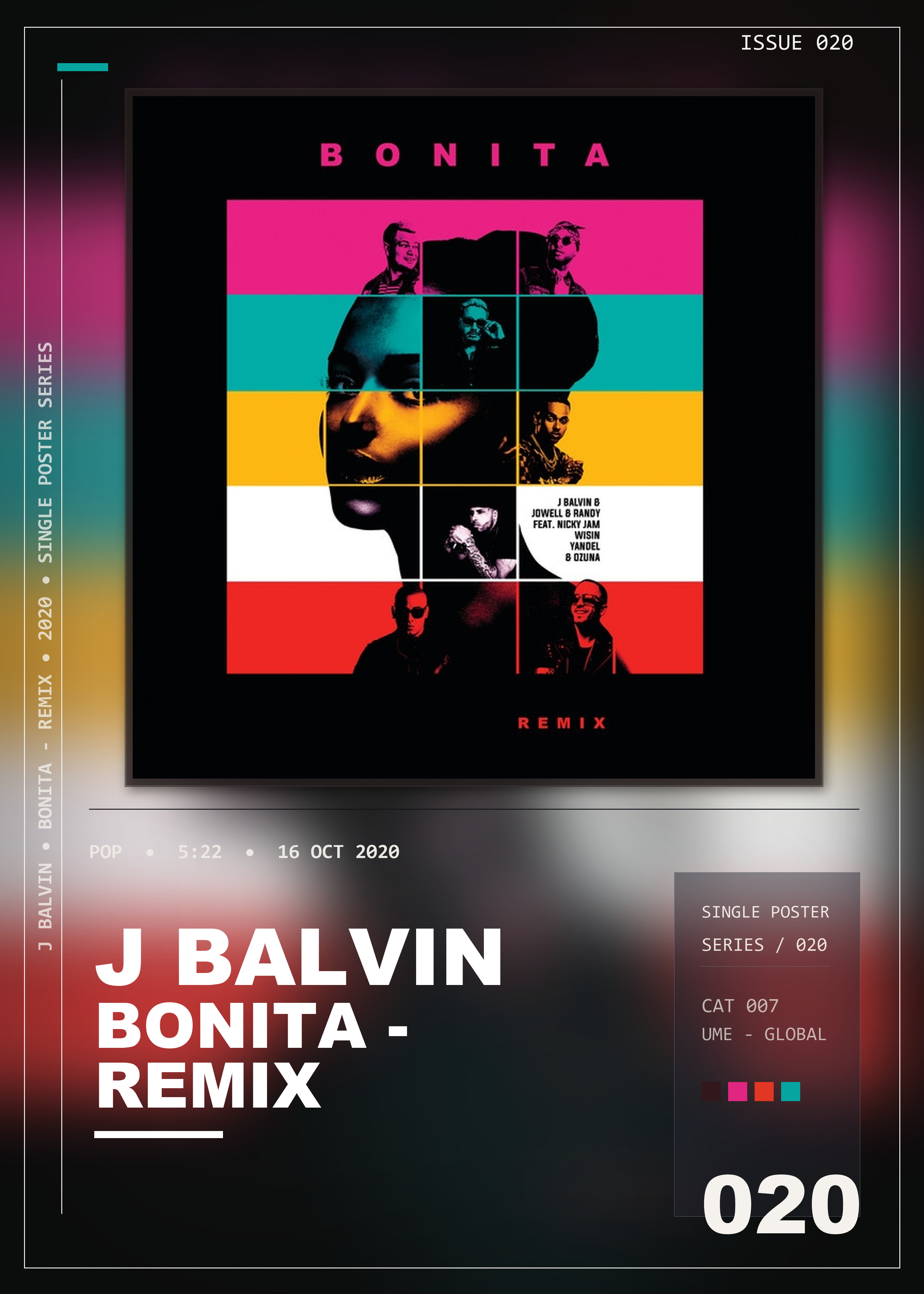 Music poster: J Balvin - Bonita - Remix