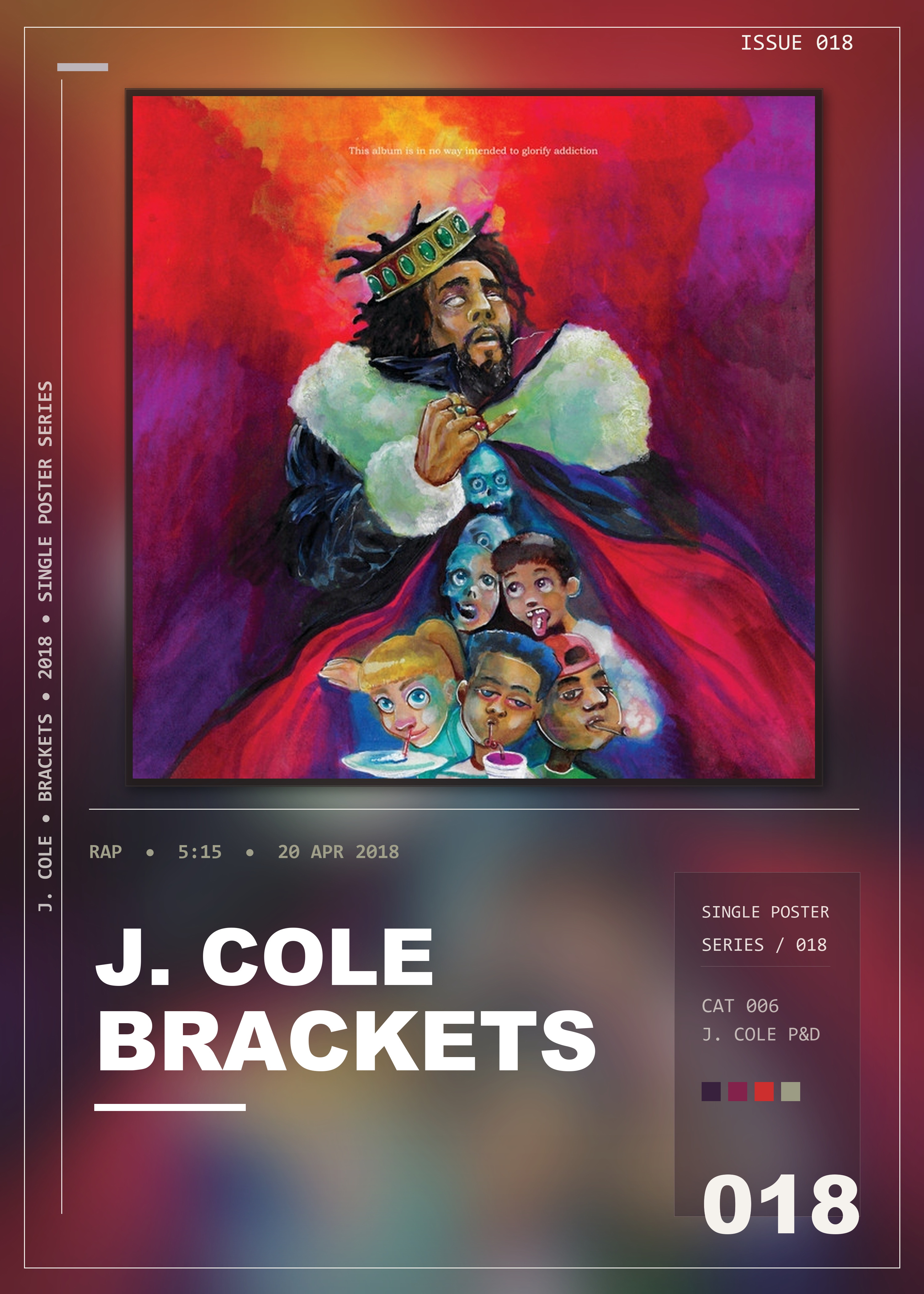 Music poster: J Cole - BRACKETS