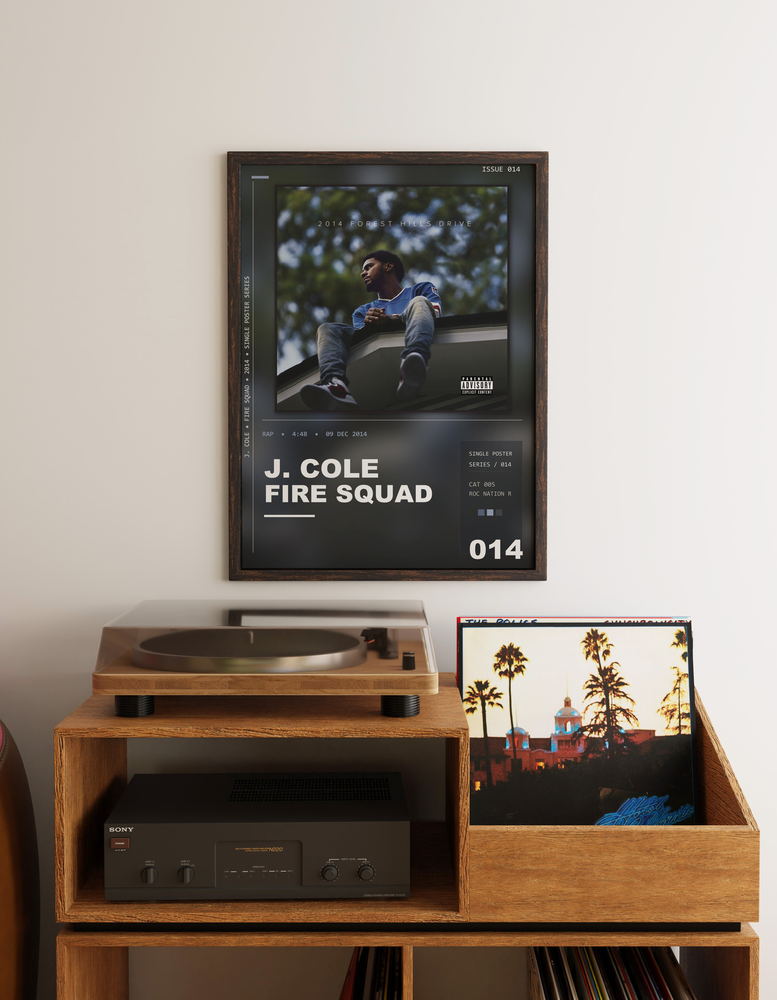 Music poster: J Cole - Fire Squad