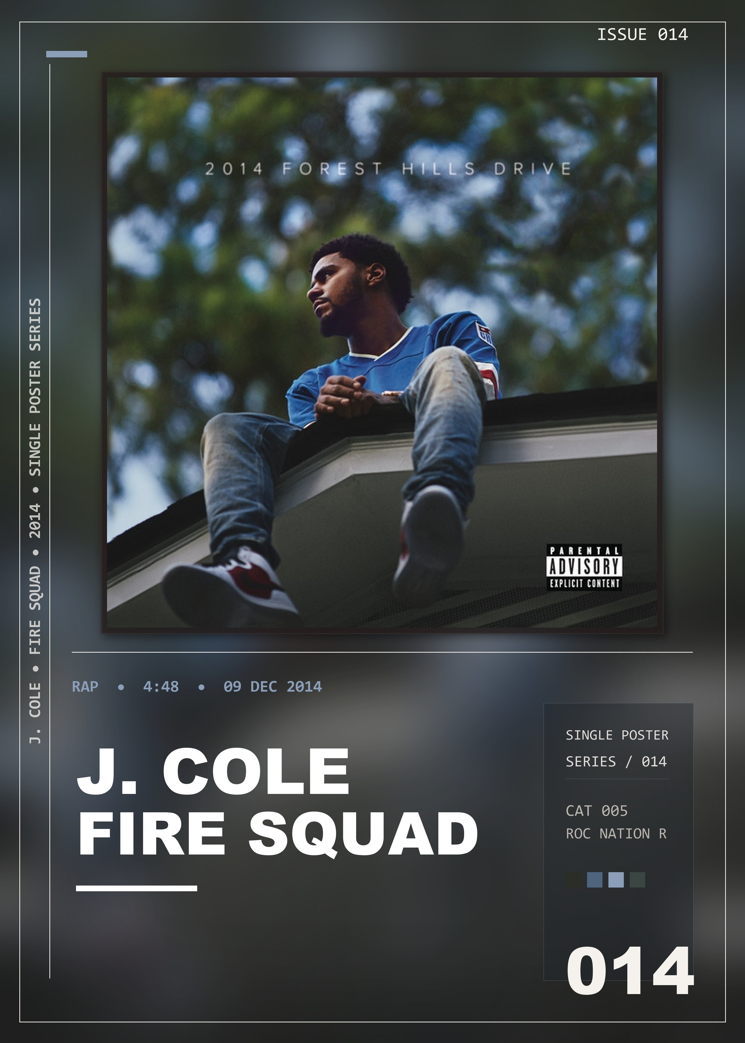 Music poster: J Cole - Fire Squad