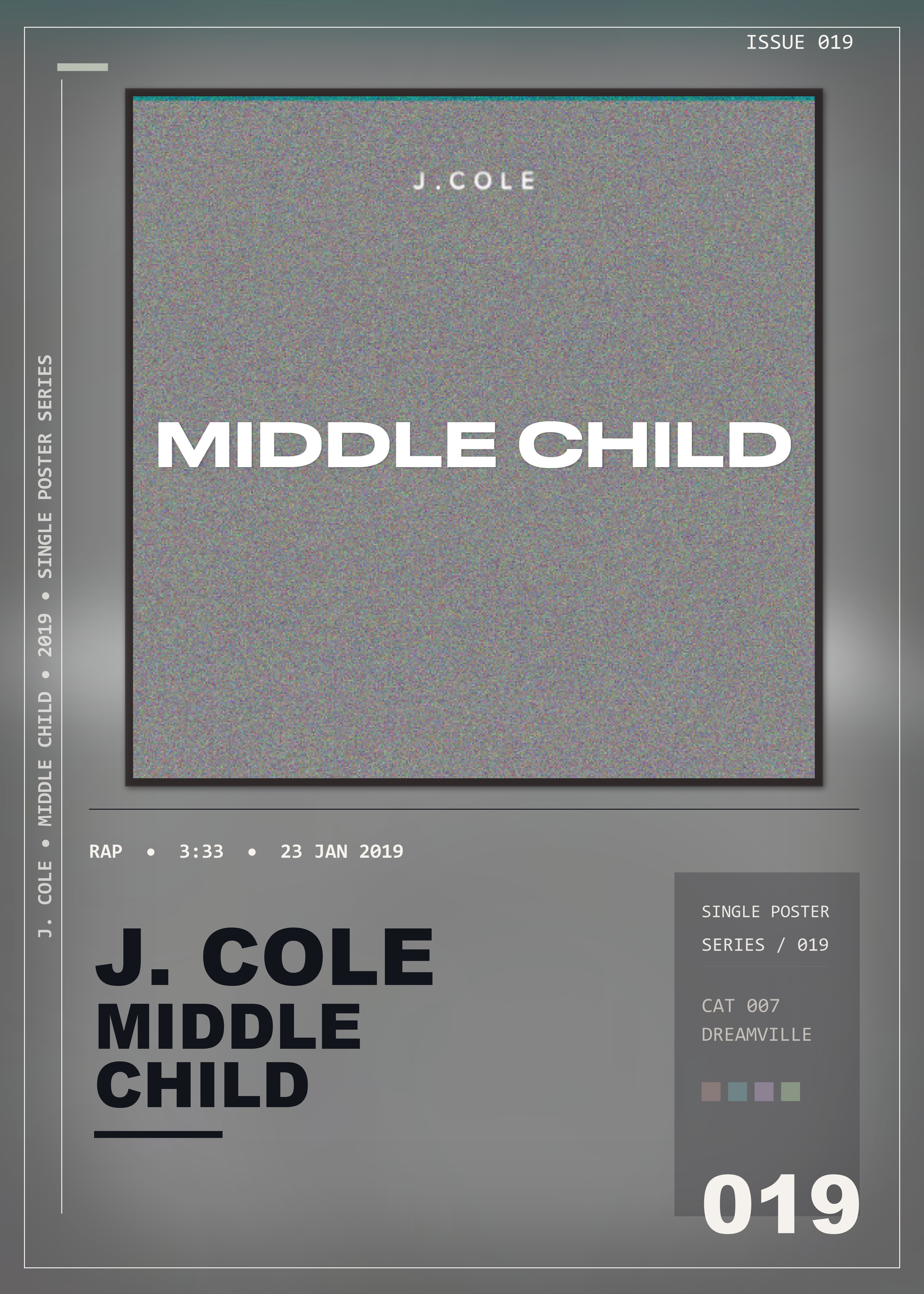 Music poster: J Cole - MIDDLE CHILD