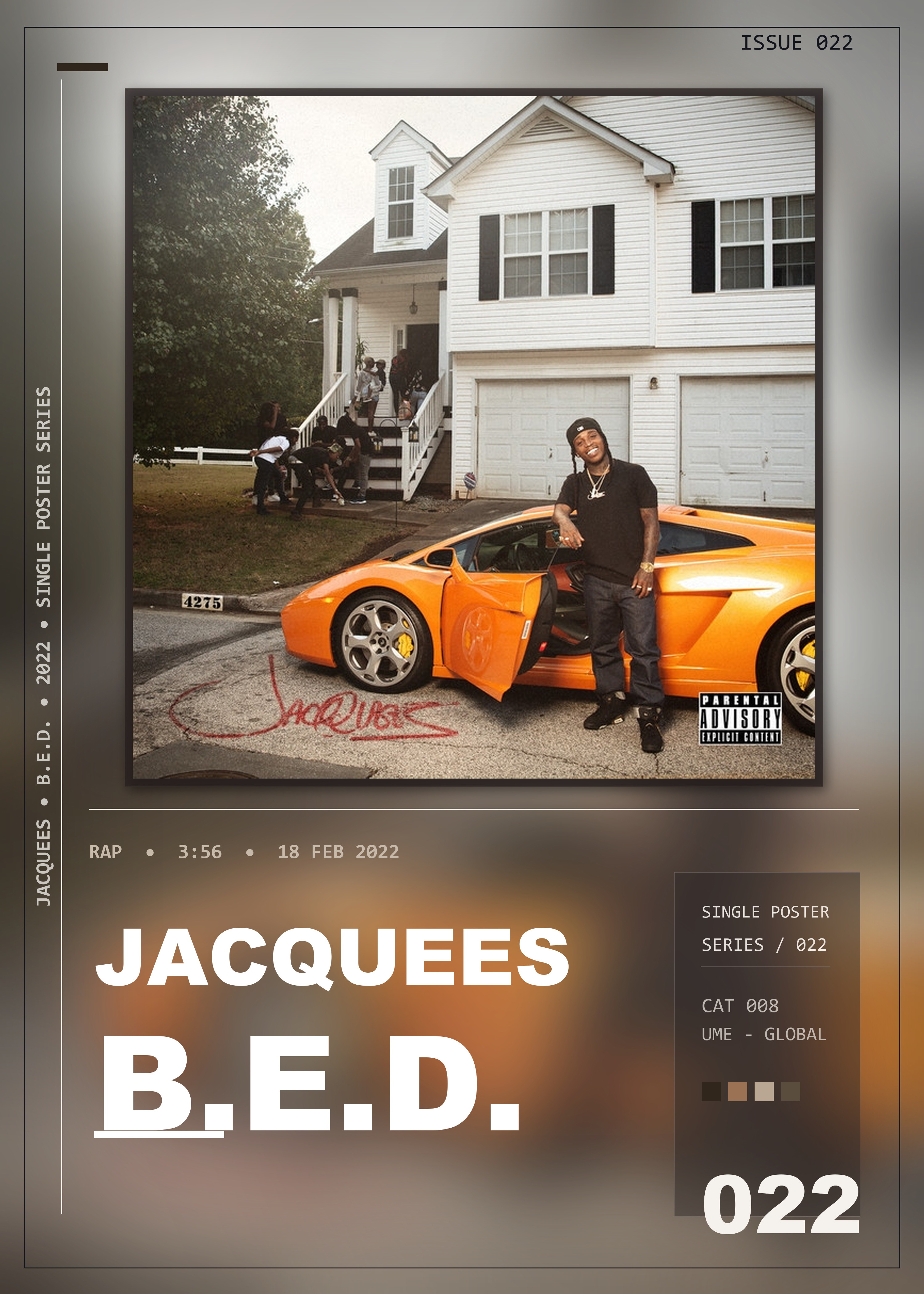 Music poster: Jacquees - BED