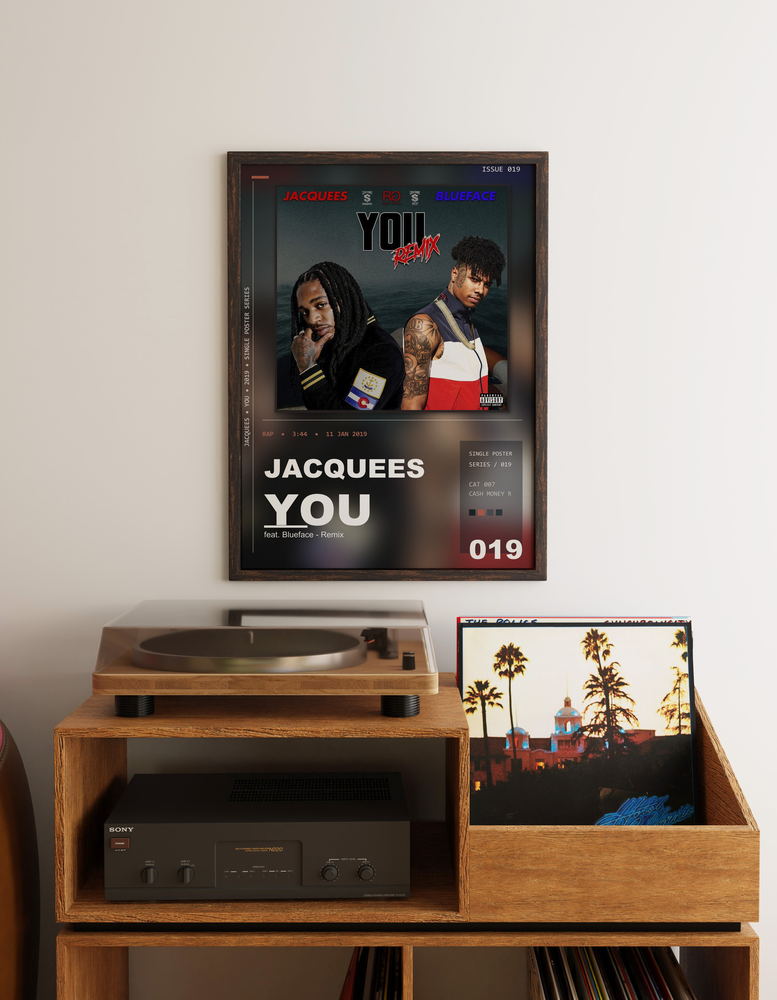 Music poster: Jacquees - You Remix feat Blueface - Remix