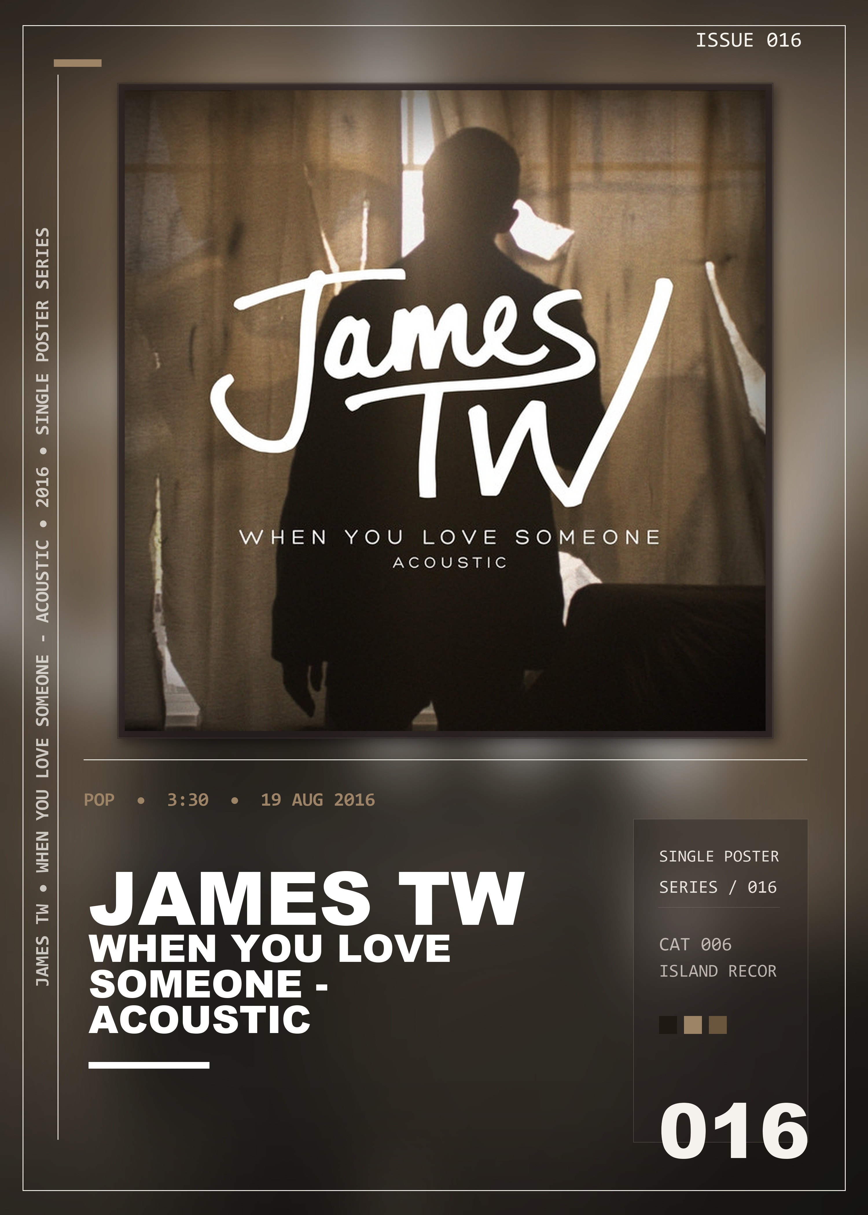 Music poster: James TW - When You Love Someone - Acoustic