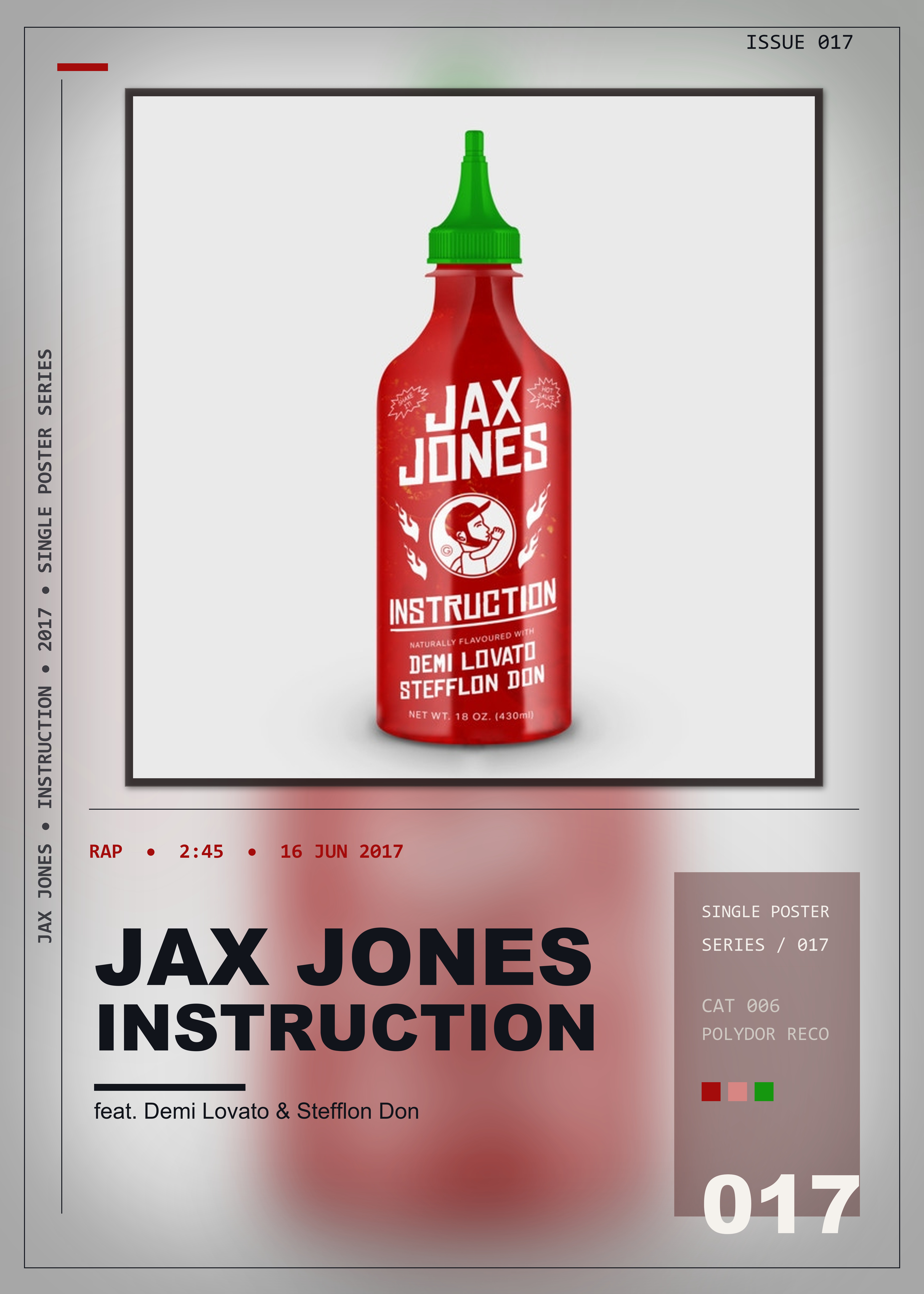 Music poster: Jax Jones - Instruction feat Demi Lovato Stefflon Don