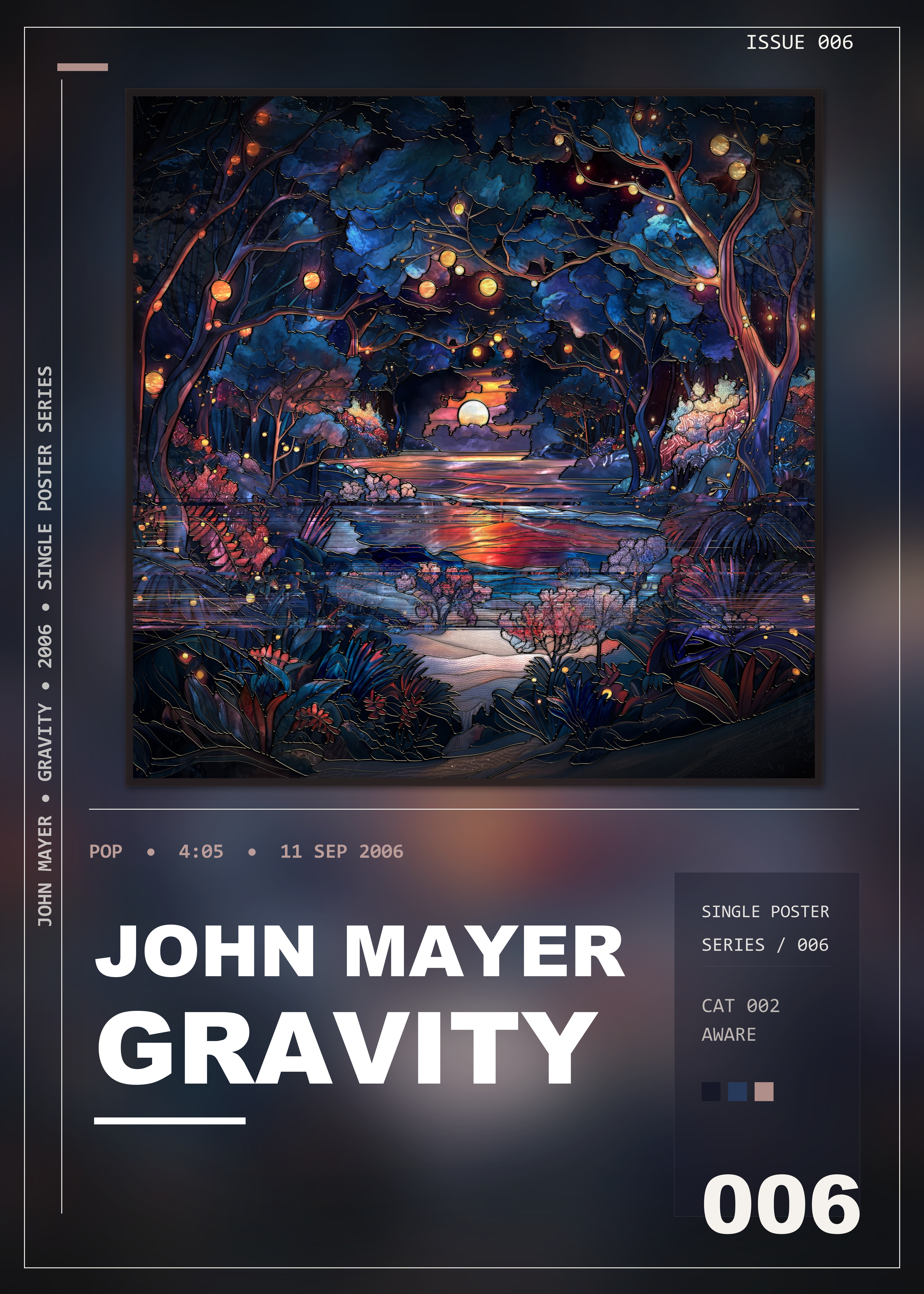 Music poster: John Mayer - Gravity