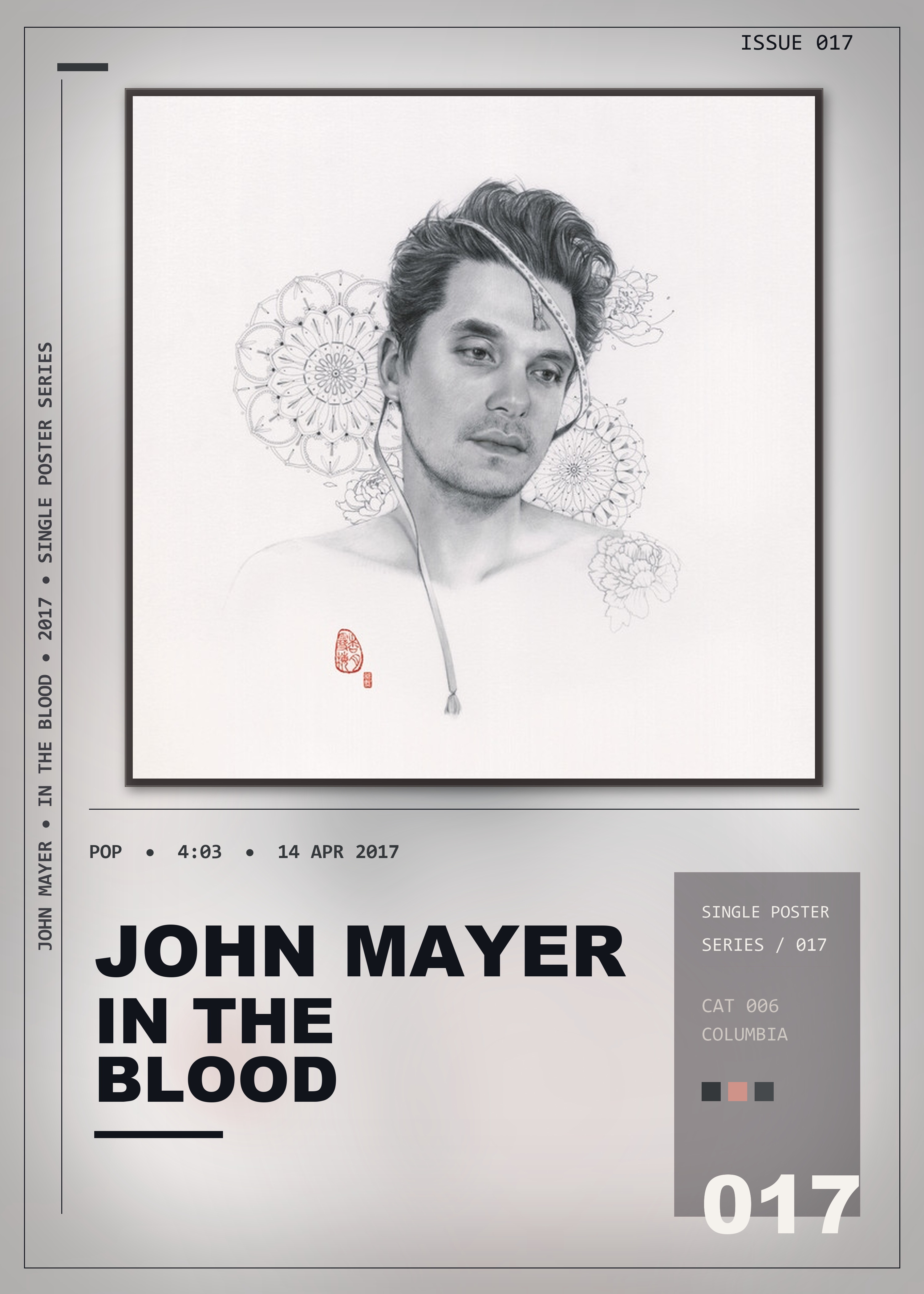 Music poster: John Mayer - In the Blood