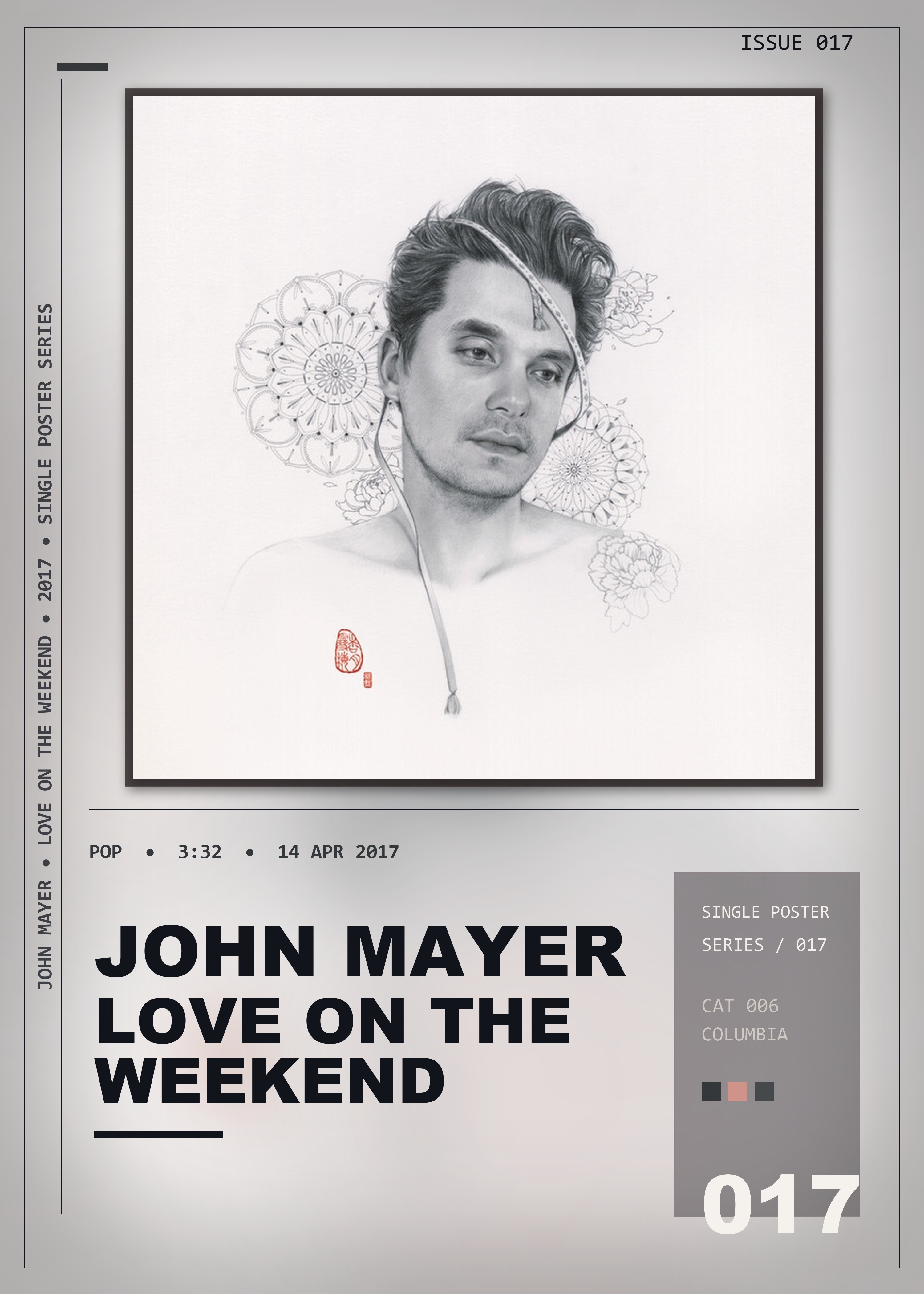 Music poster: John Mayer - Love on the Weekend