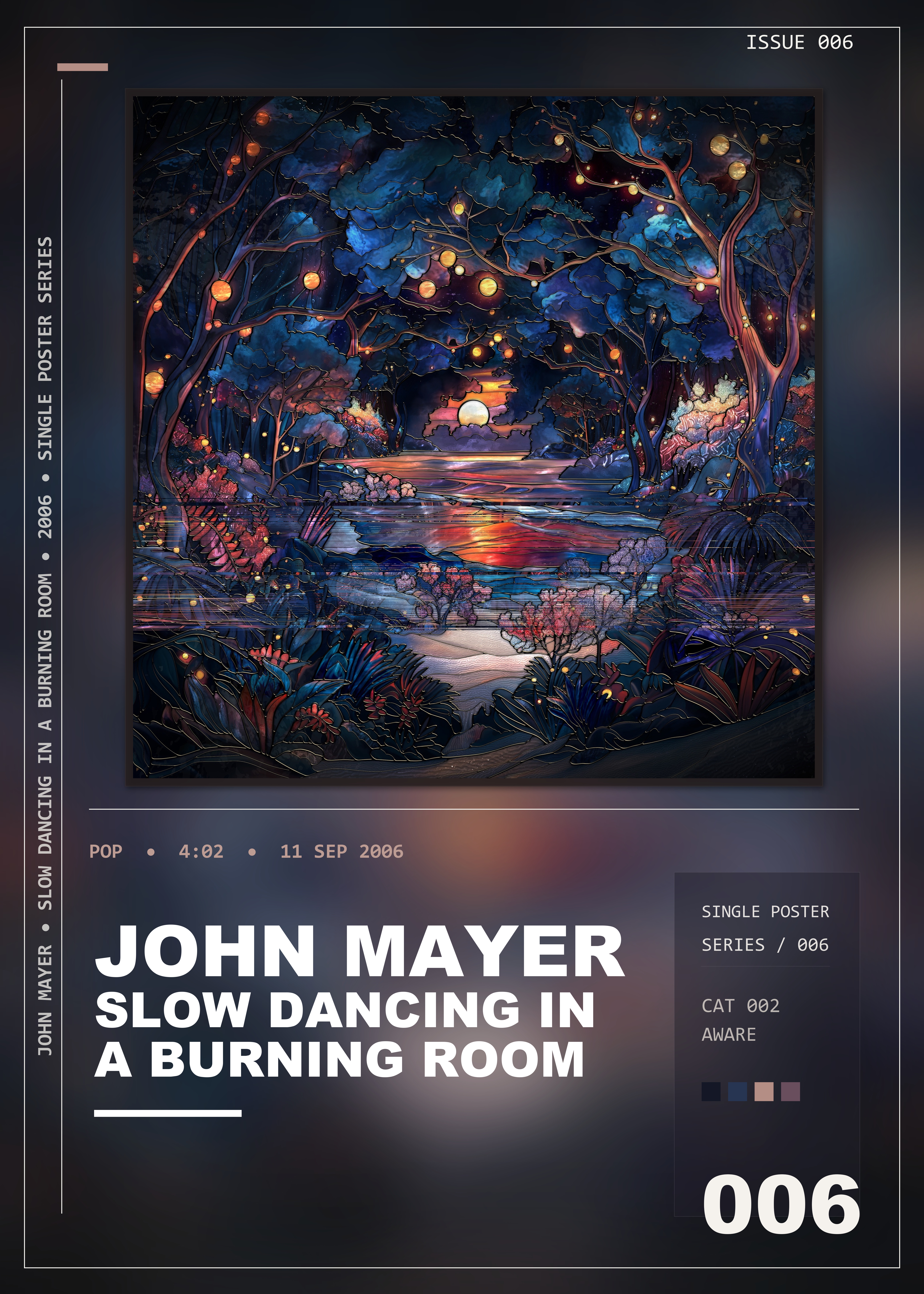 Music poster: John Mayer - Slow Dancing in a Burning Room