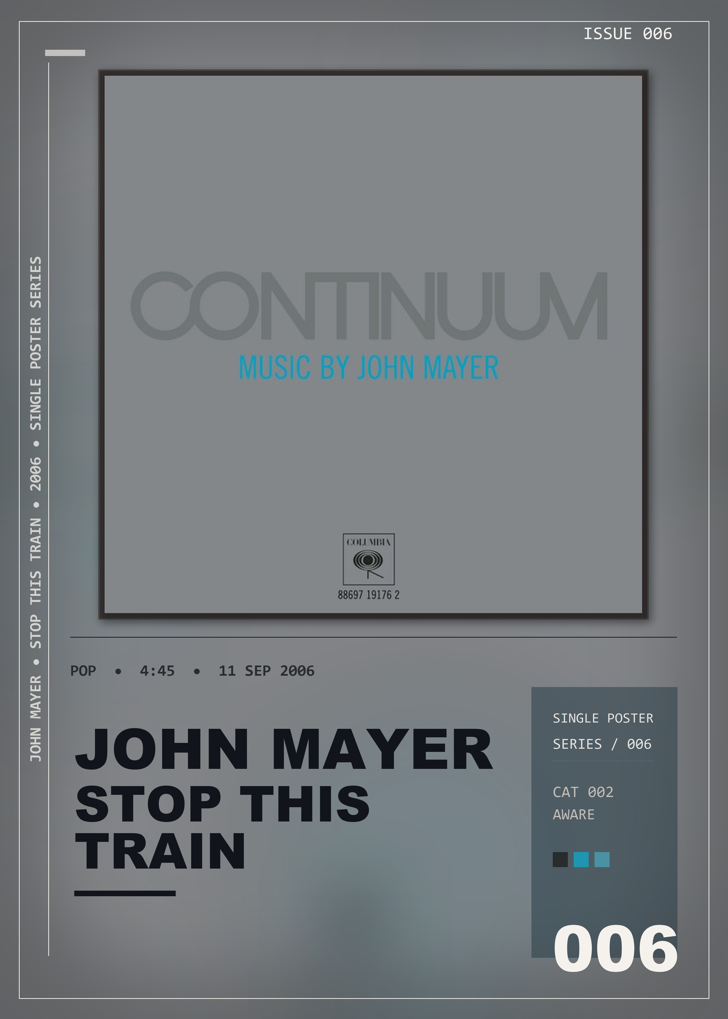 Music poster: John Mayer - Stop This Train