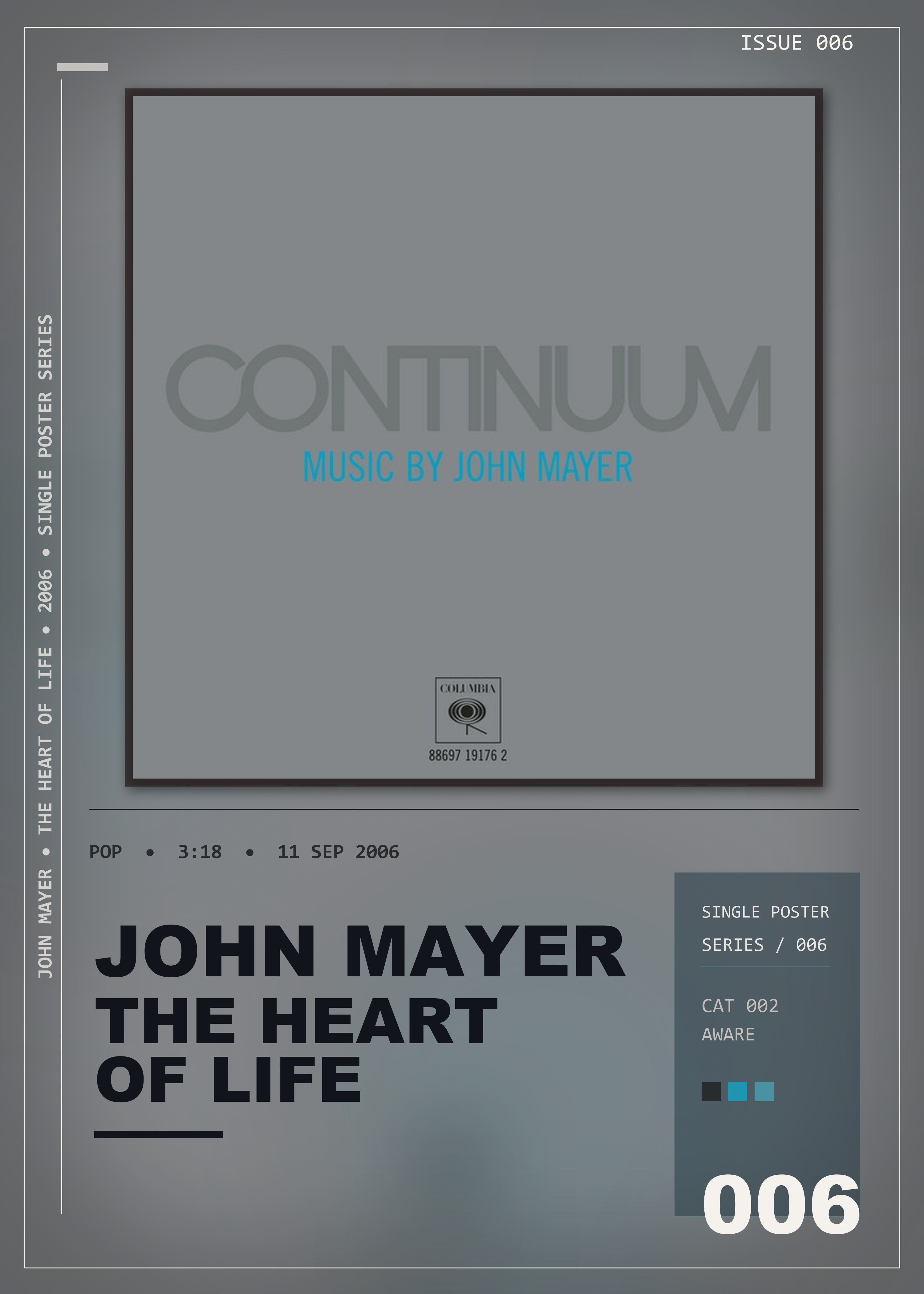 Music poster: John Mayer - The Heart of Life