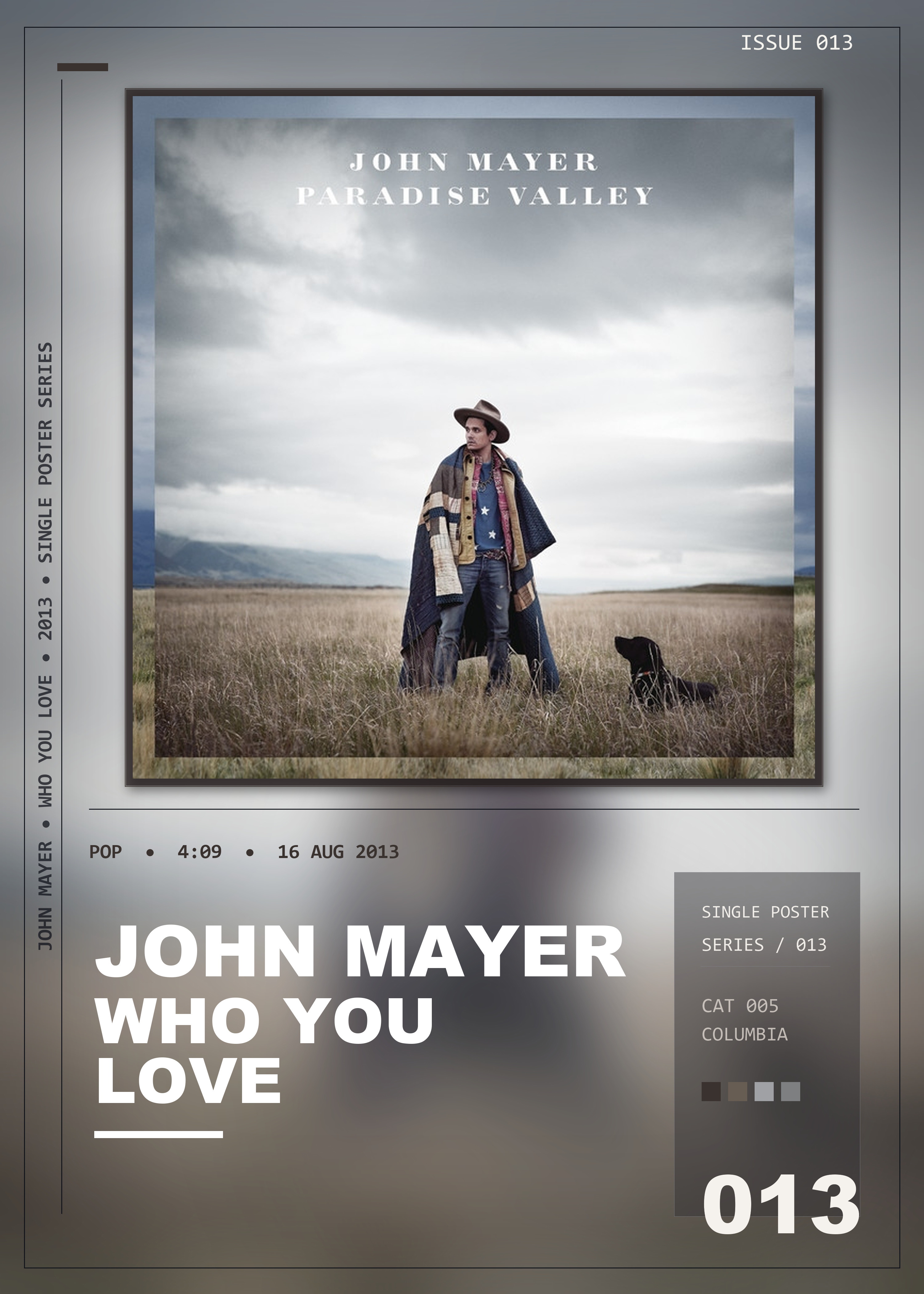 Music poster: John Mayer - Who You Love