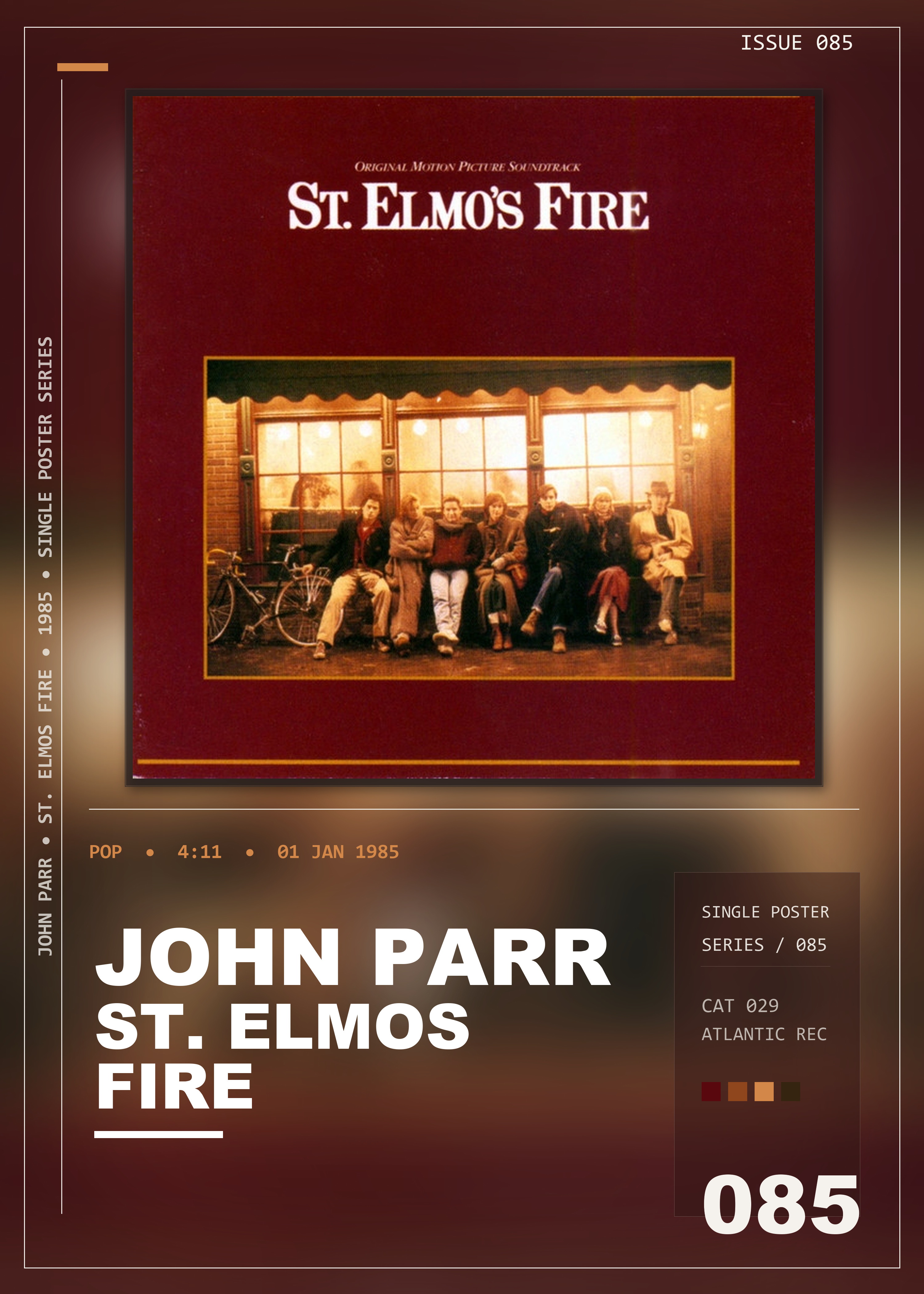 Music poster: John Parr - St Elmos Fire Man in Motion