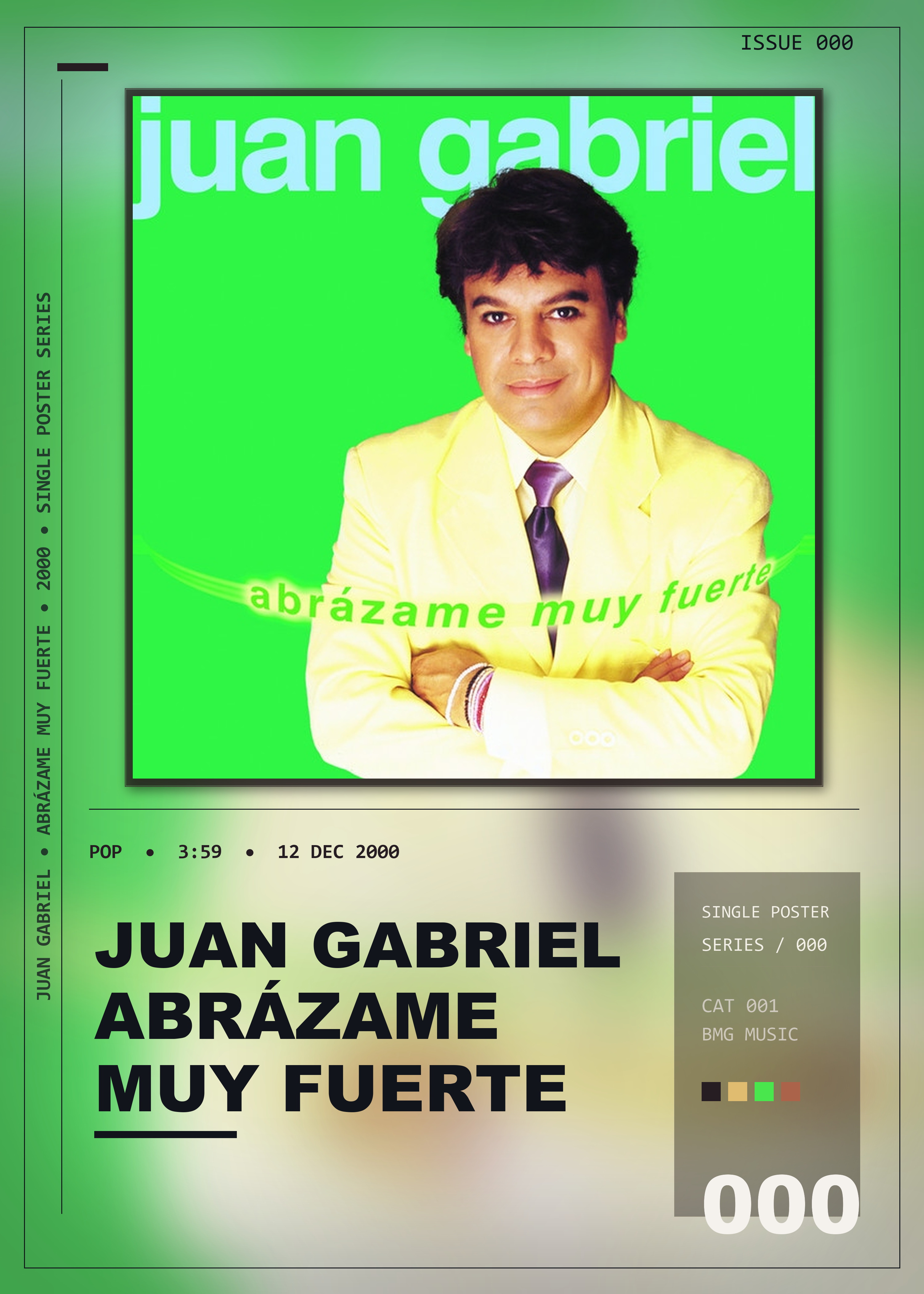 Music poster: Juan Gabriel - Abrázame Muy Fuerte