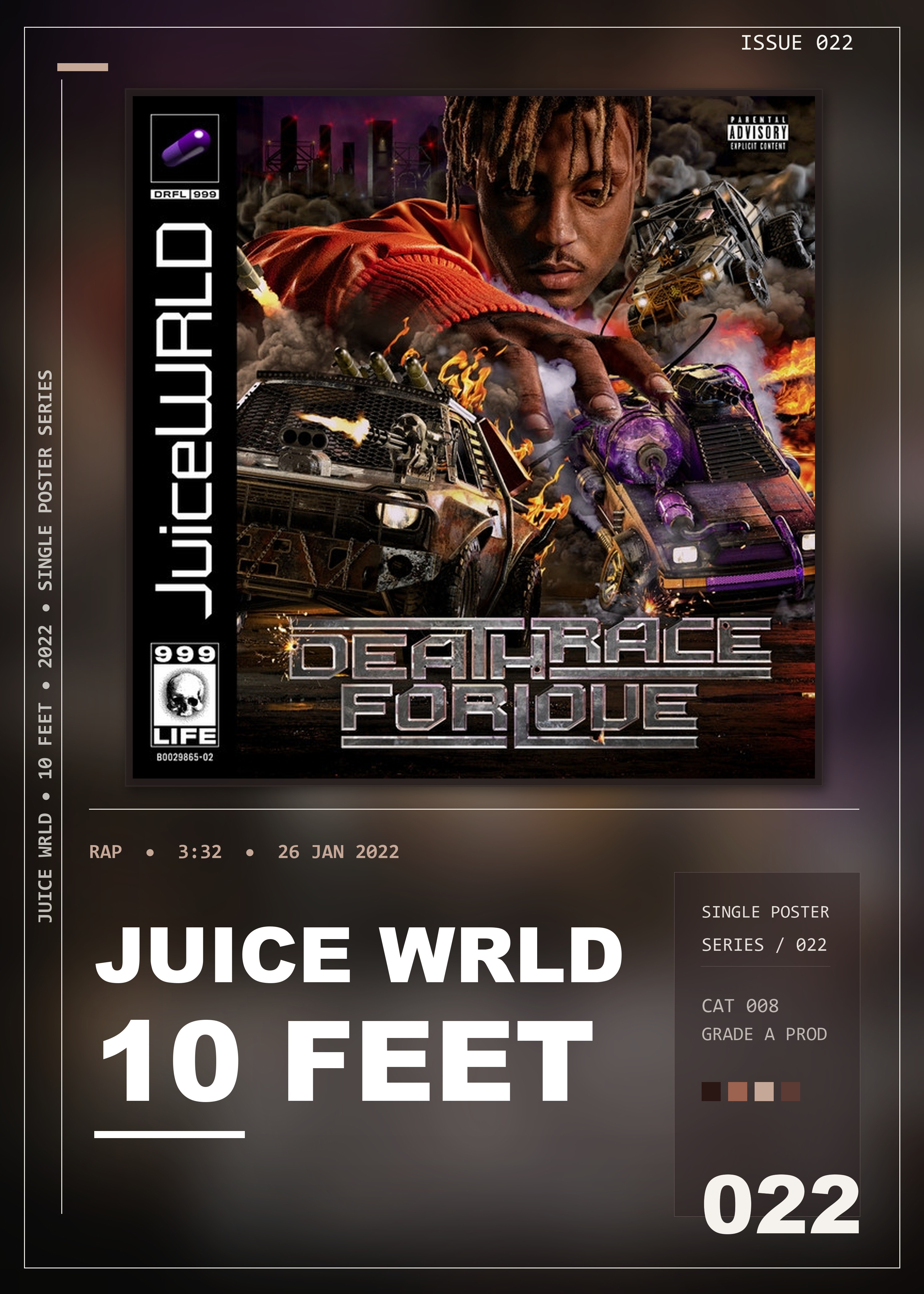 Music poster: Juice WRLD - 10 Feet
