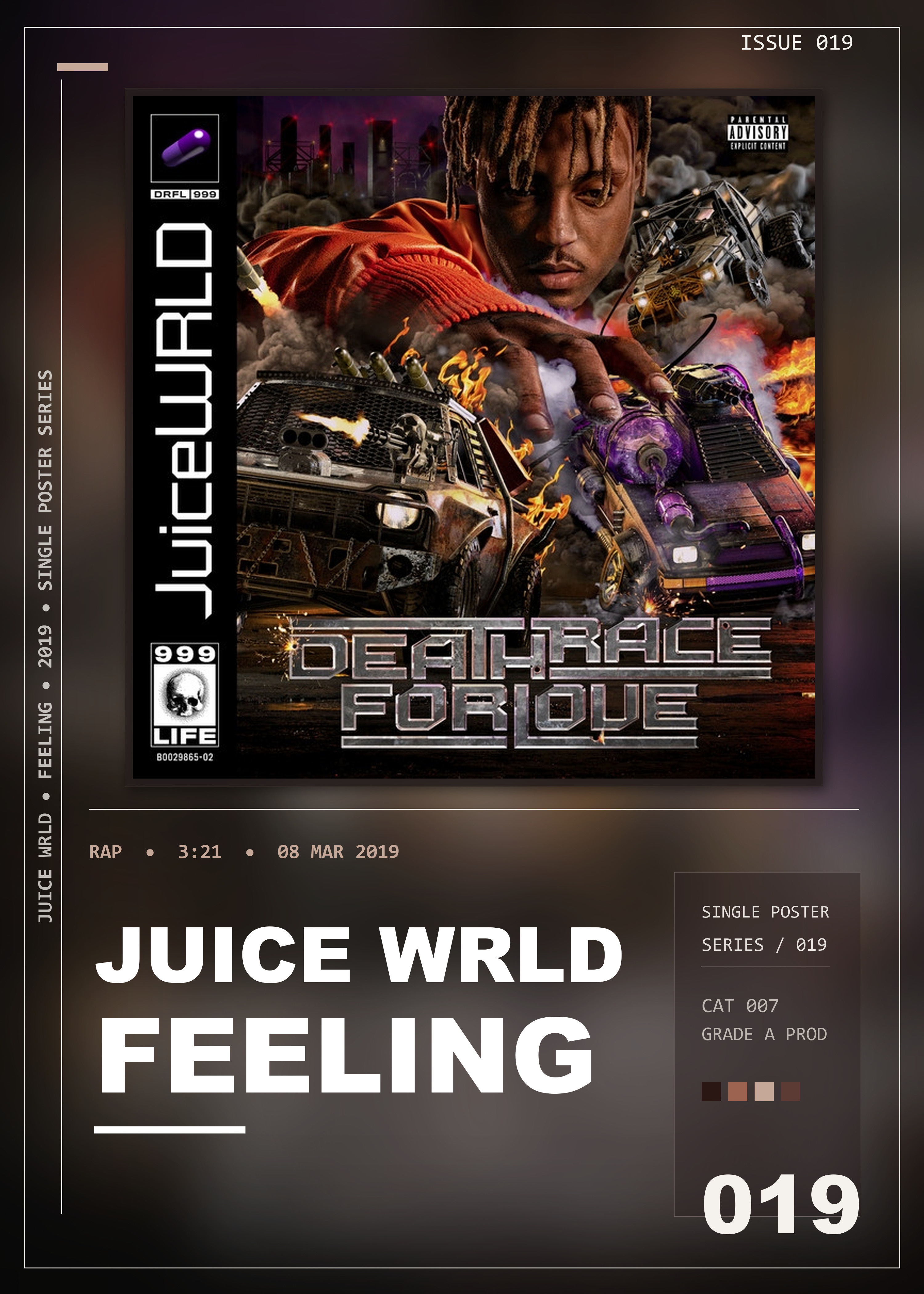 Music poster: Juice WRLD - Feeling