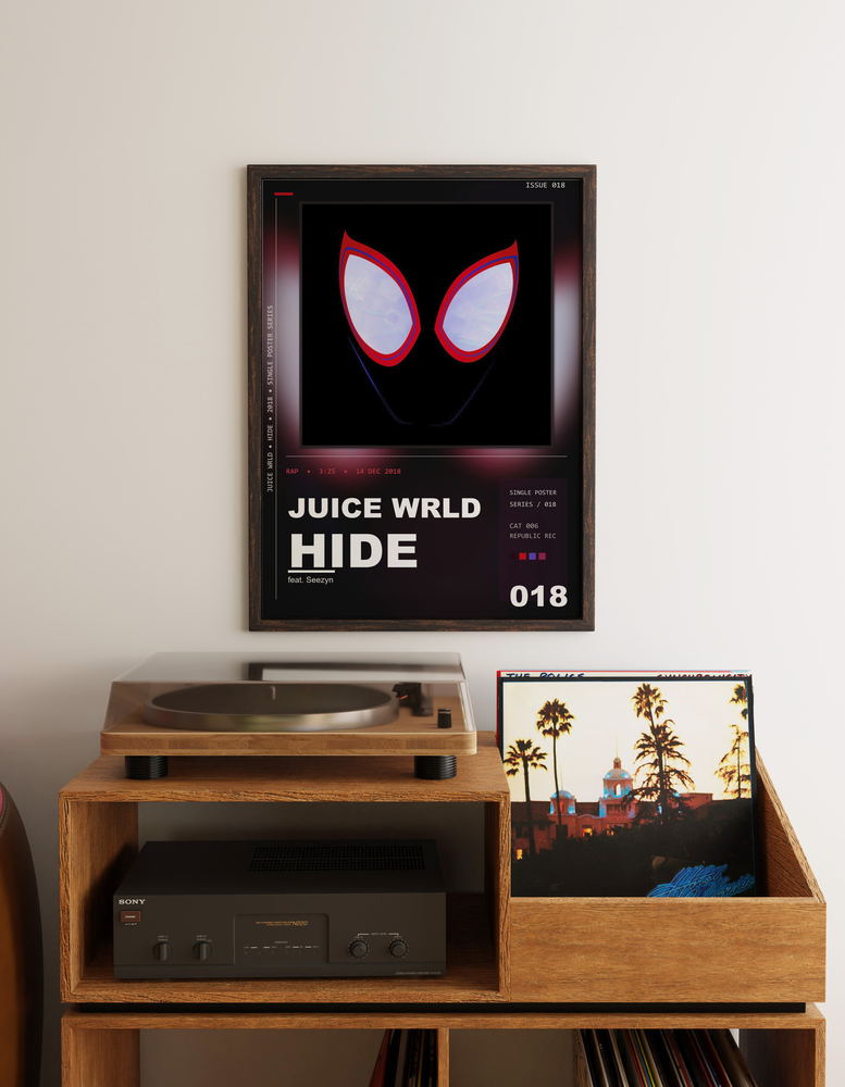 Music poster: Juice WRLD - Hide feat Seezyn