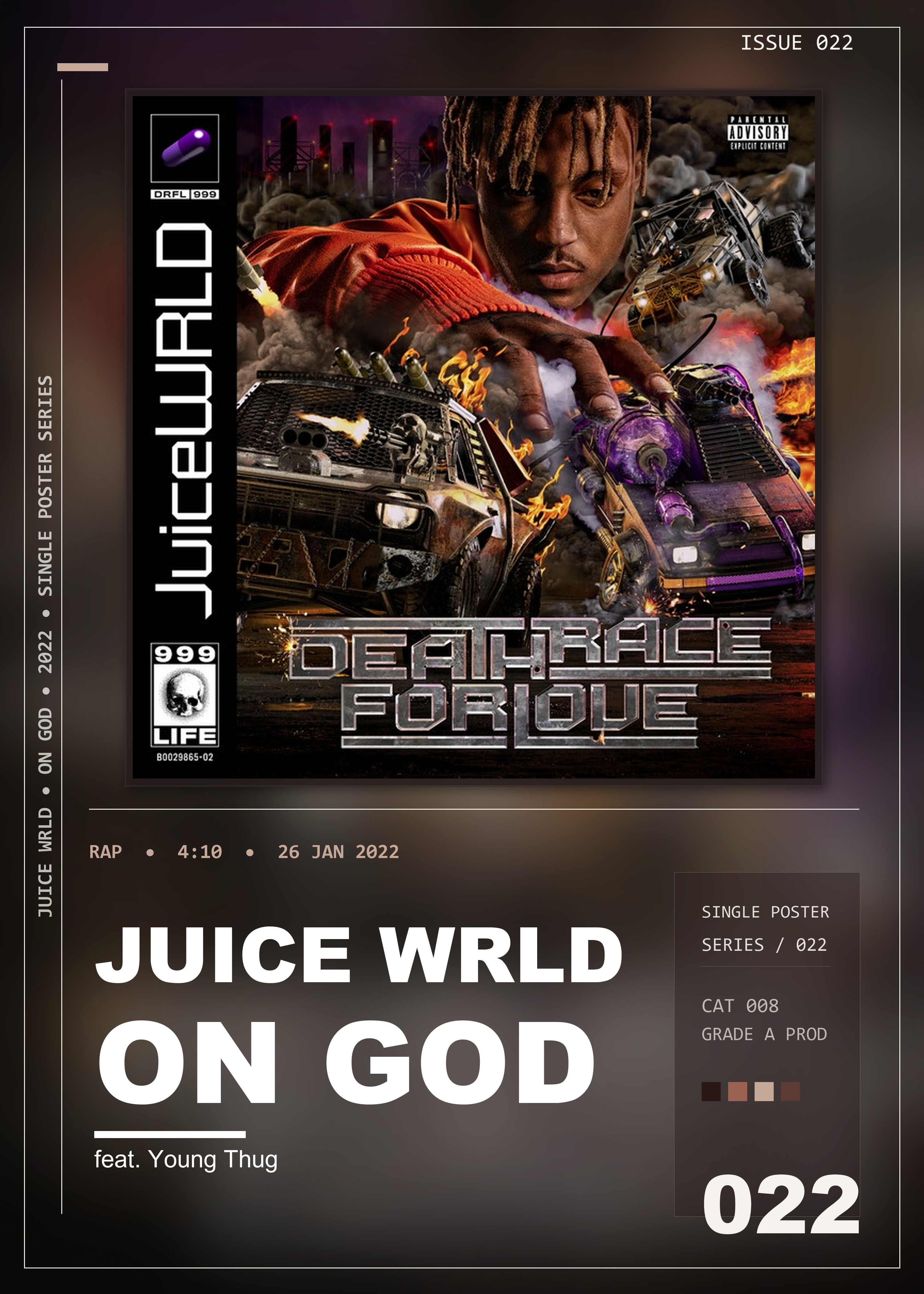 Music poster: Juice WRLD - ON GOD feat Young Thug