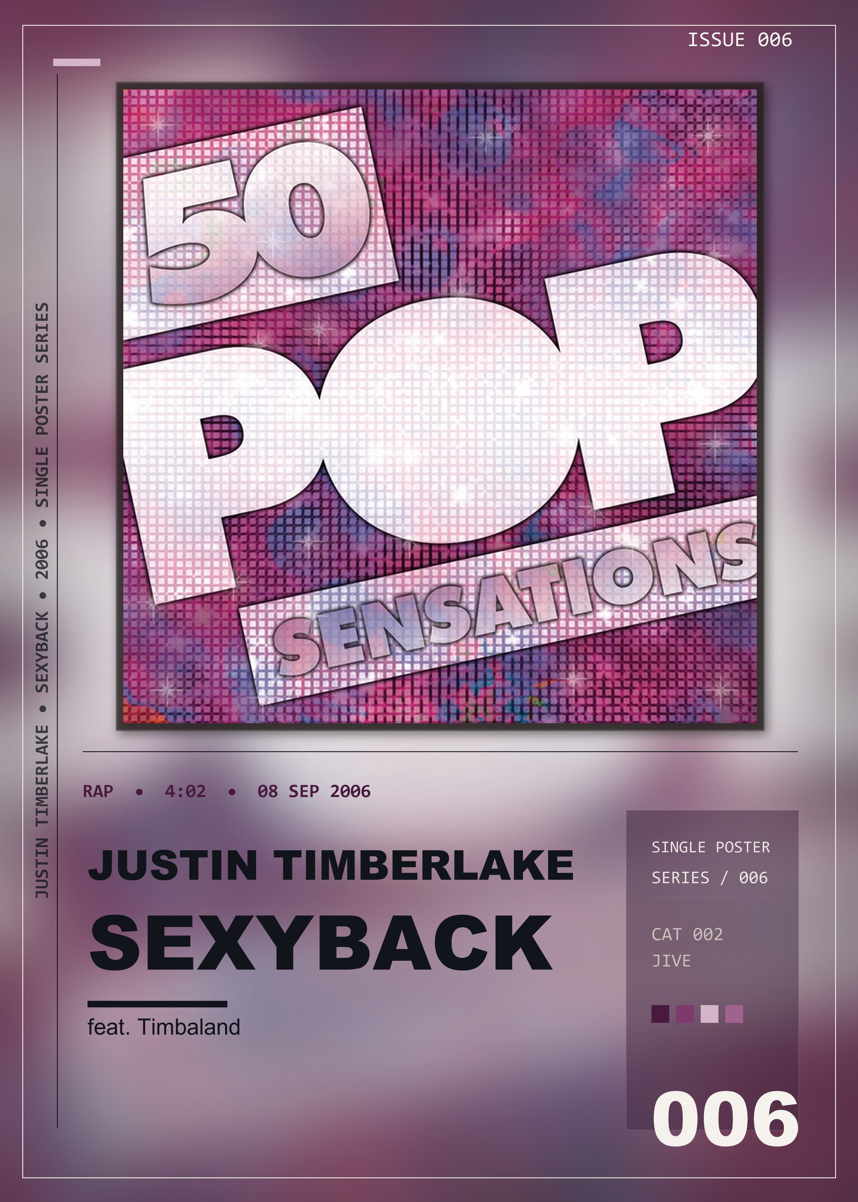 Music poster: Justin Timberlake - SexyBack feat Timbaland