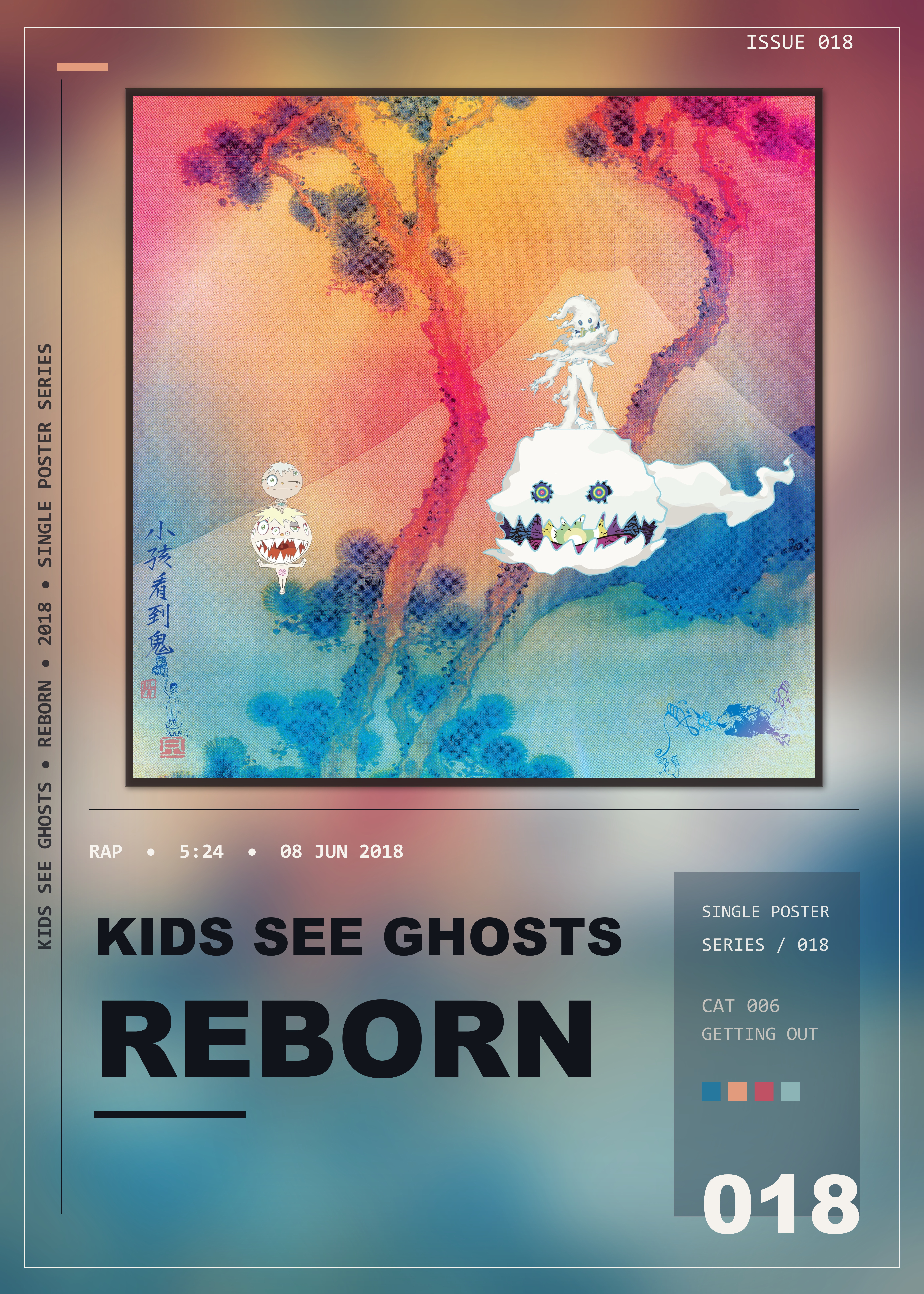 Music poster: KIDS SEE GHOSTS - Reborn