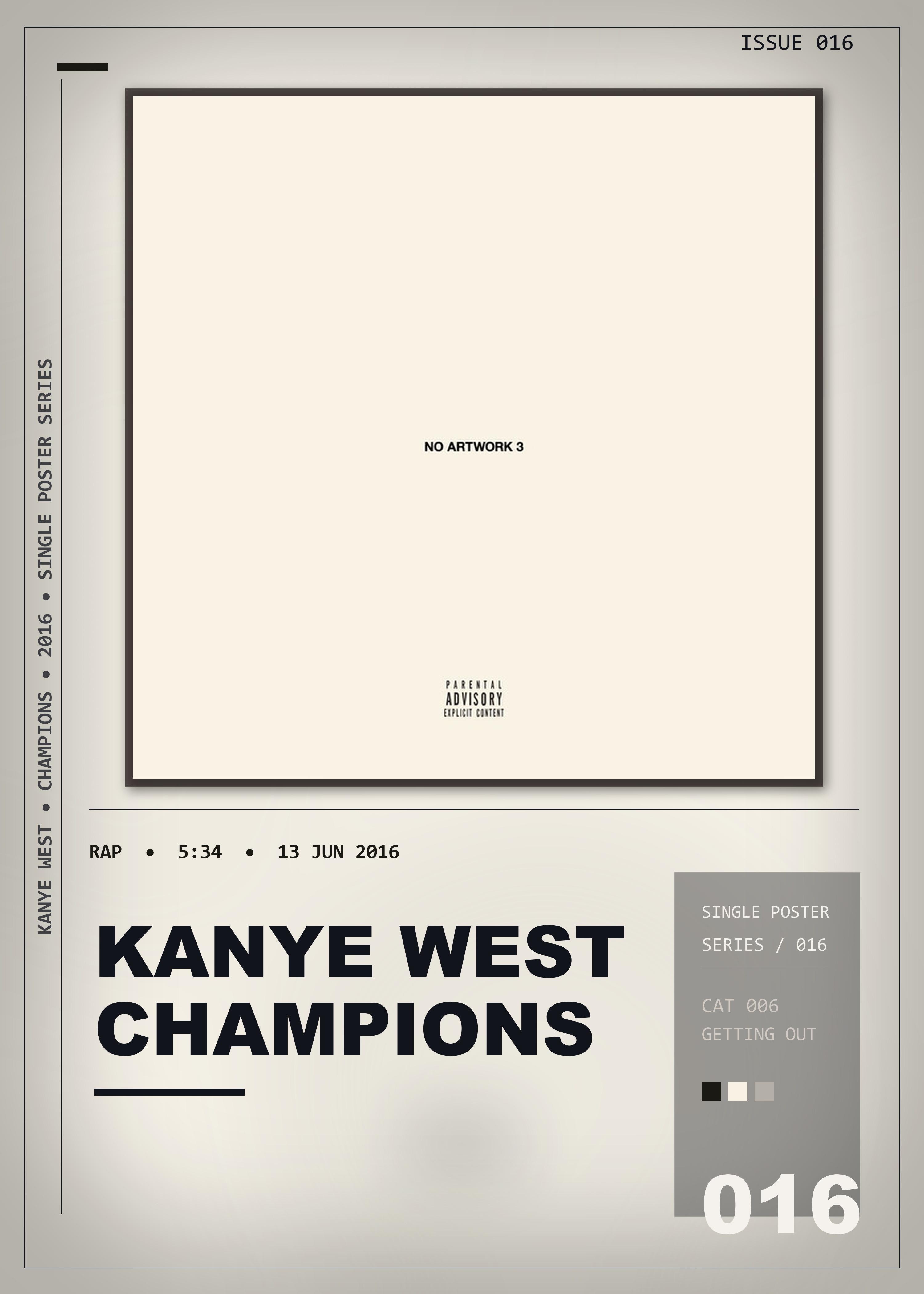 Music poster: Kanye West - Champions