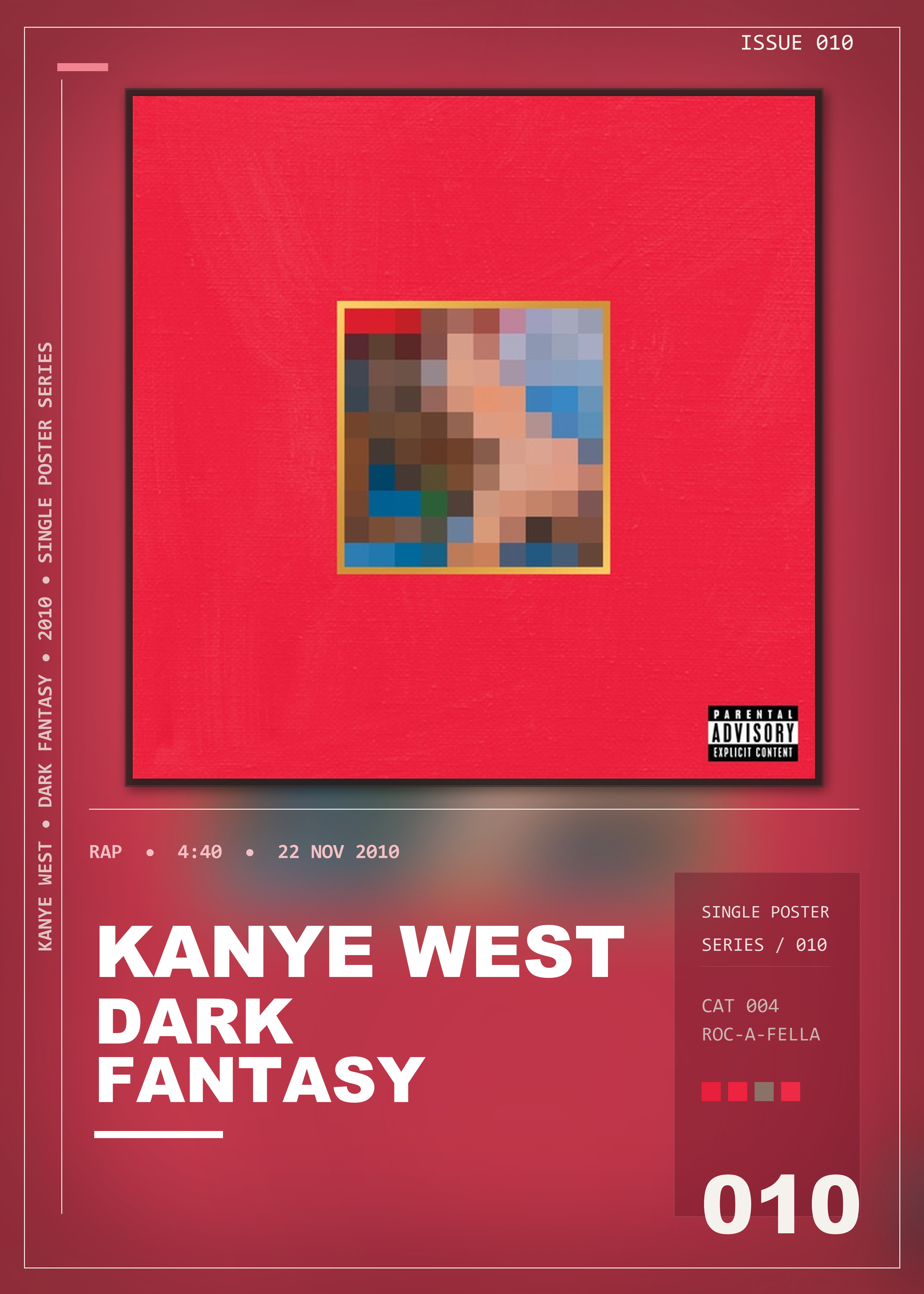 Music poster: Kanye West - Dark Fantasy