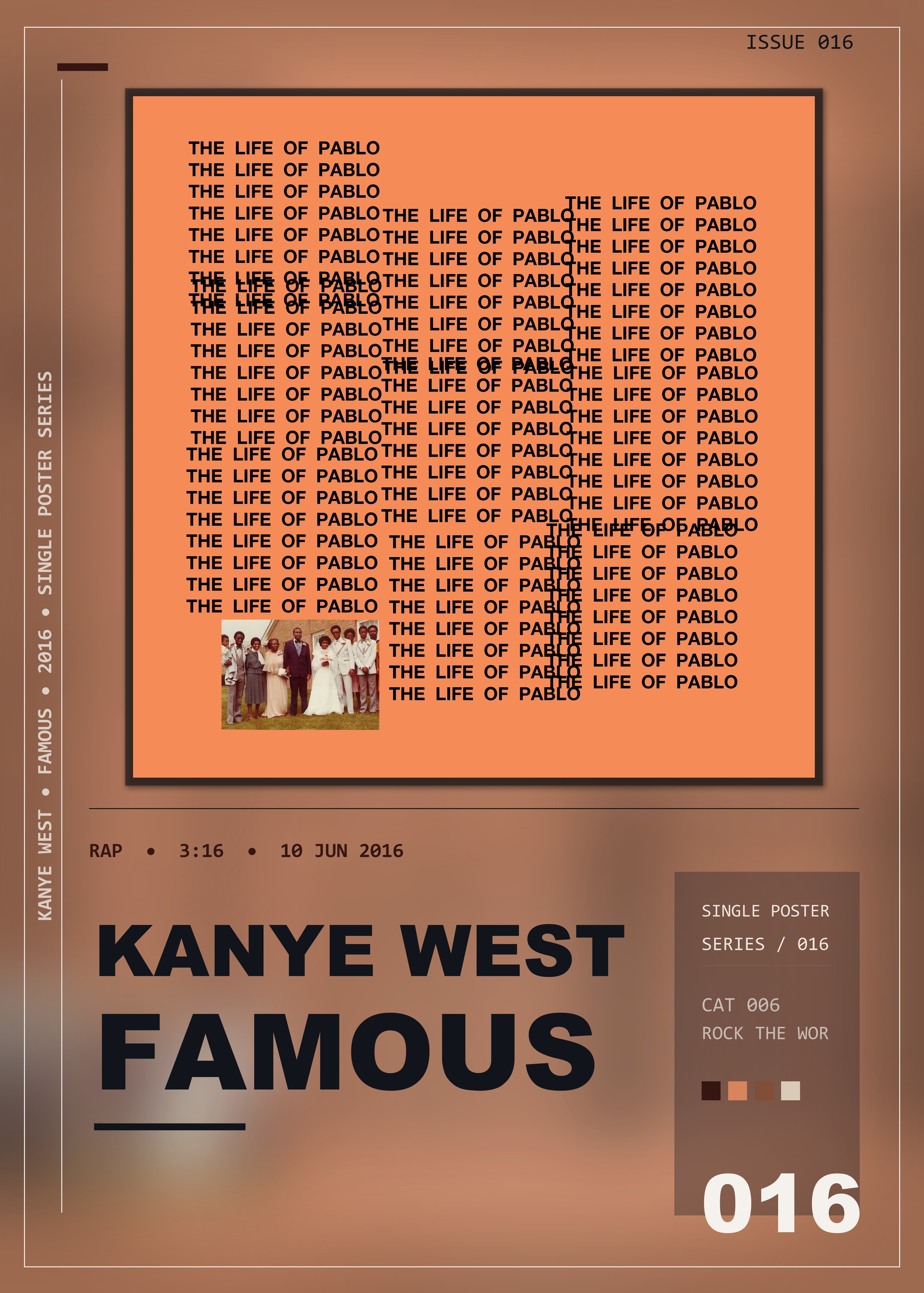Music poster: Kanye West - Famous