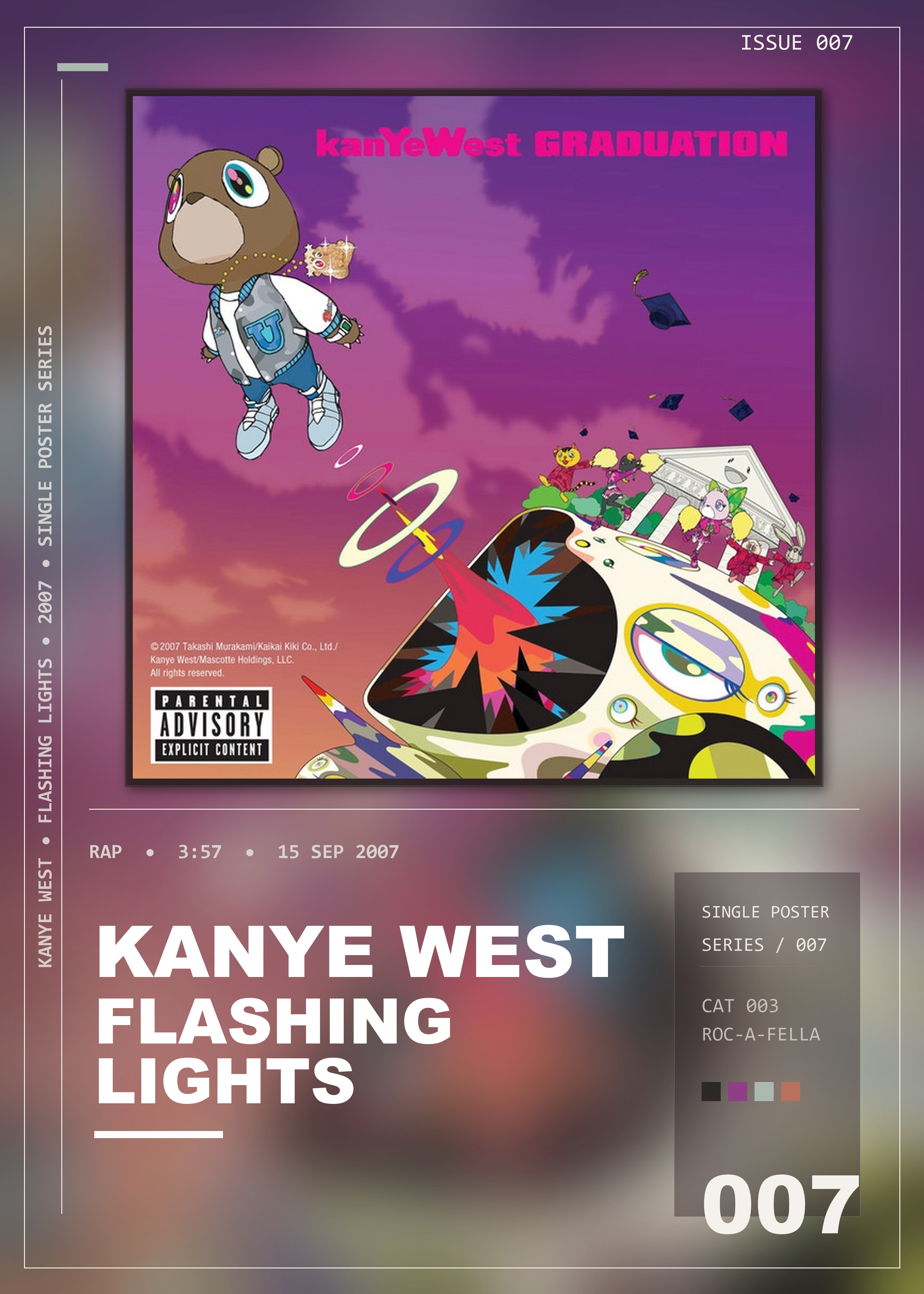 Music poster: Kanye West - Flashing Lights