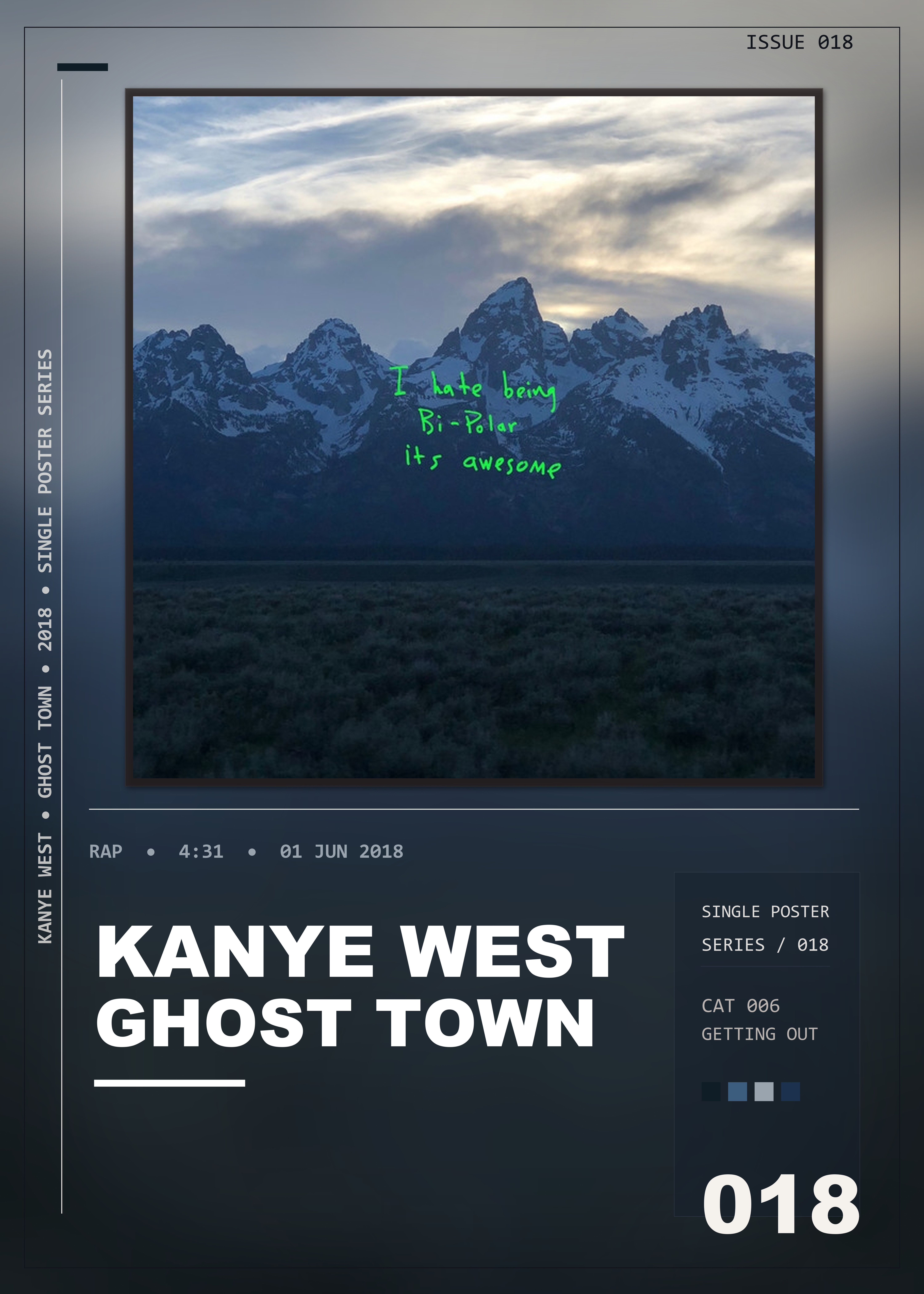 Music poster: Kanye West - Ghost Town