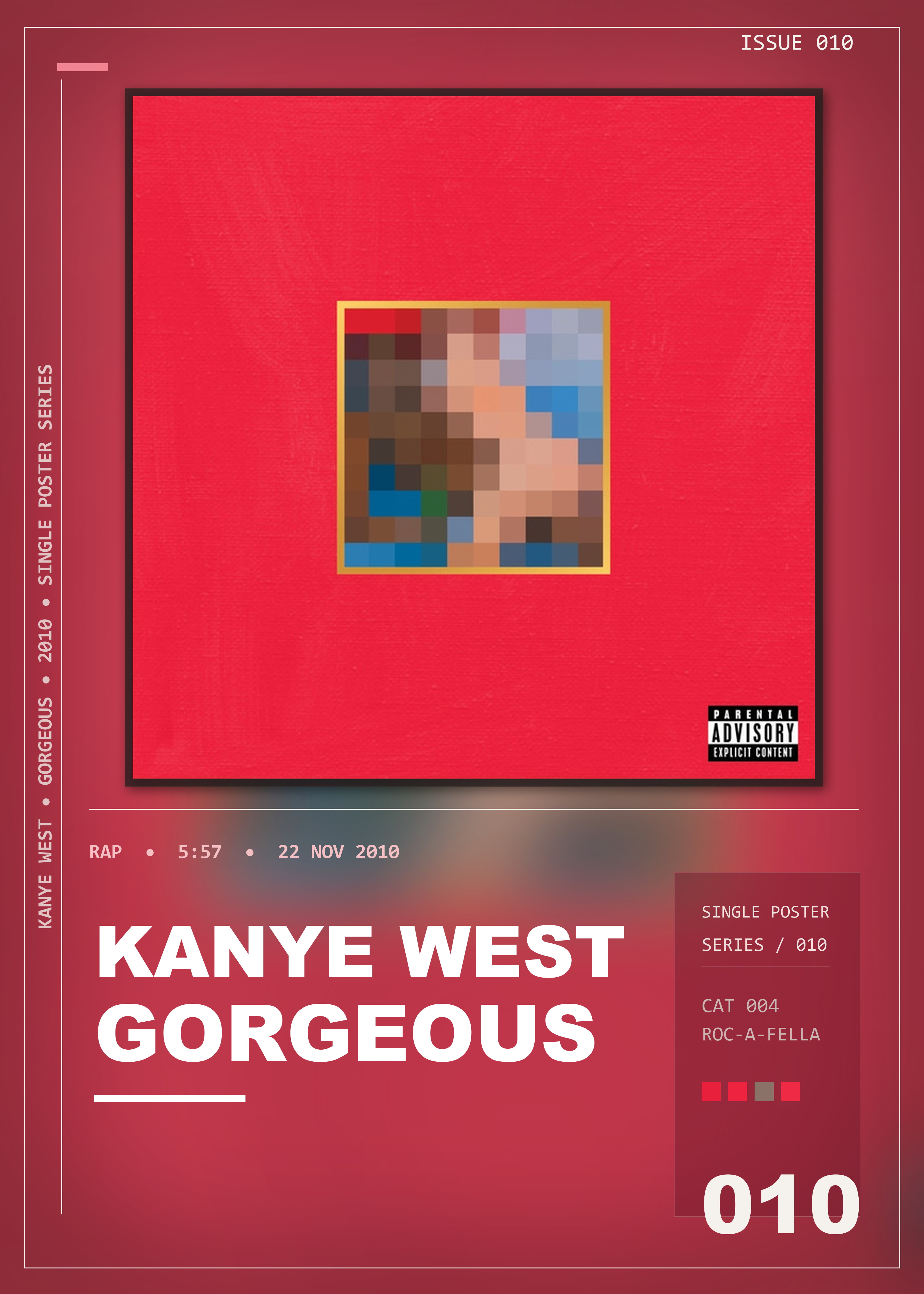 Music poster: Kanye West - Gorgeous