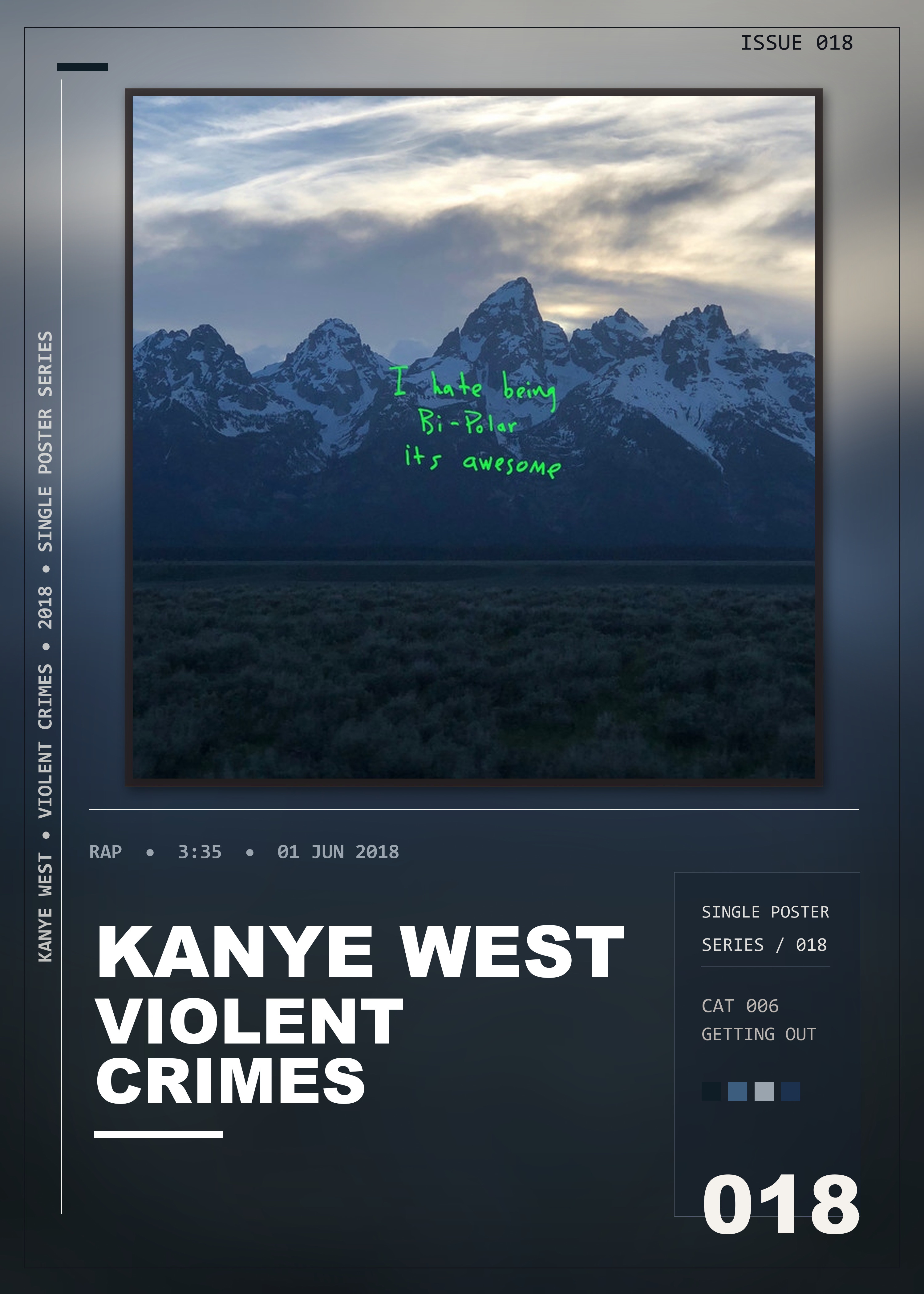 Music poster: Kanye West - Violent Crimes