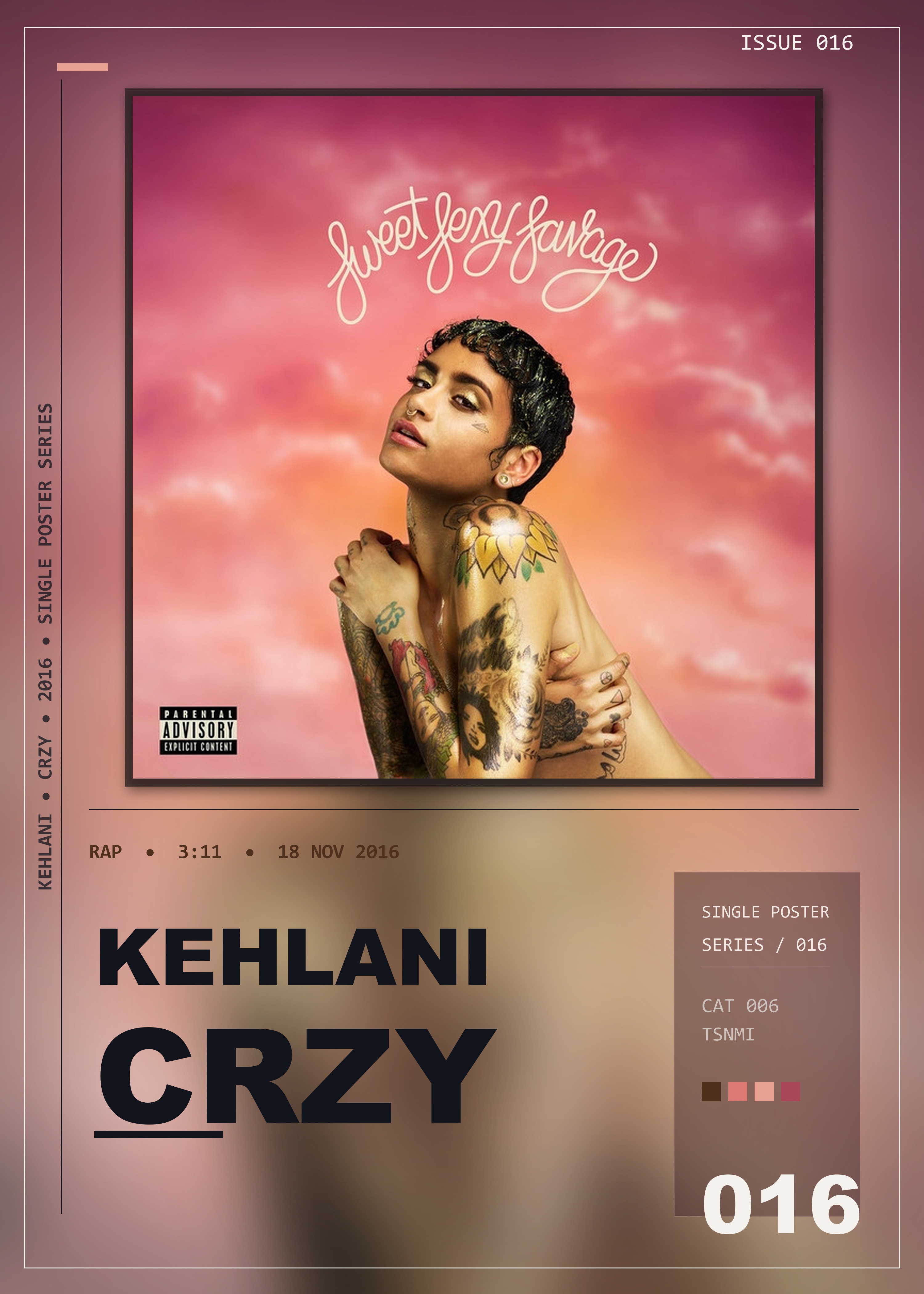 Music poster: Kehlani - CRZY