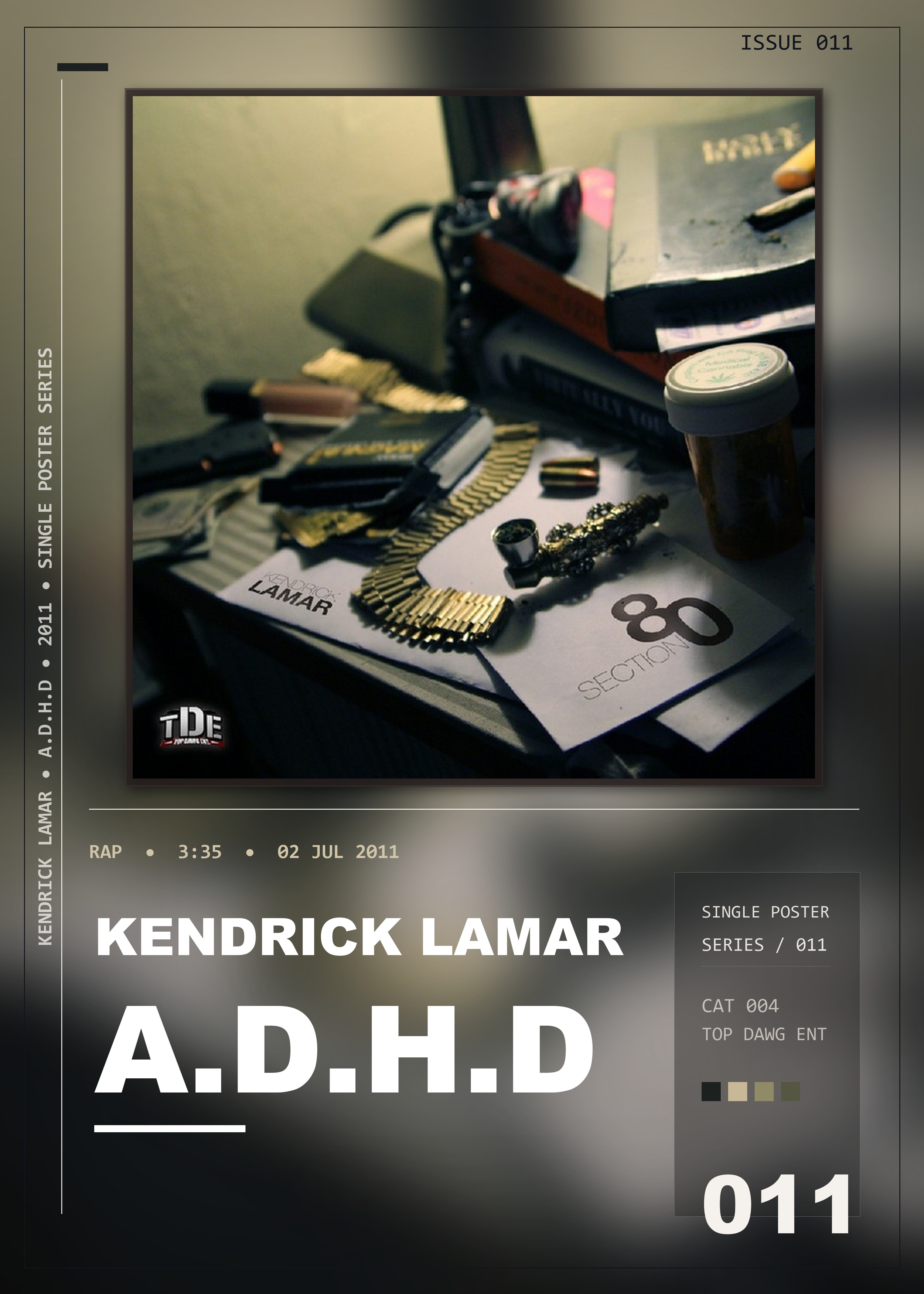 Music poster: Kendrick Lamar - ADHD