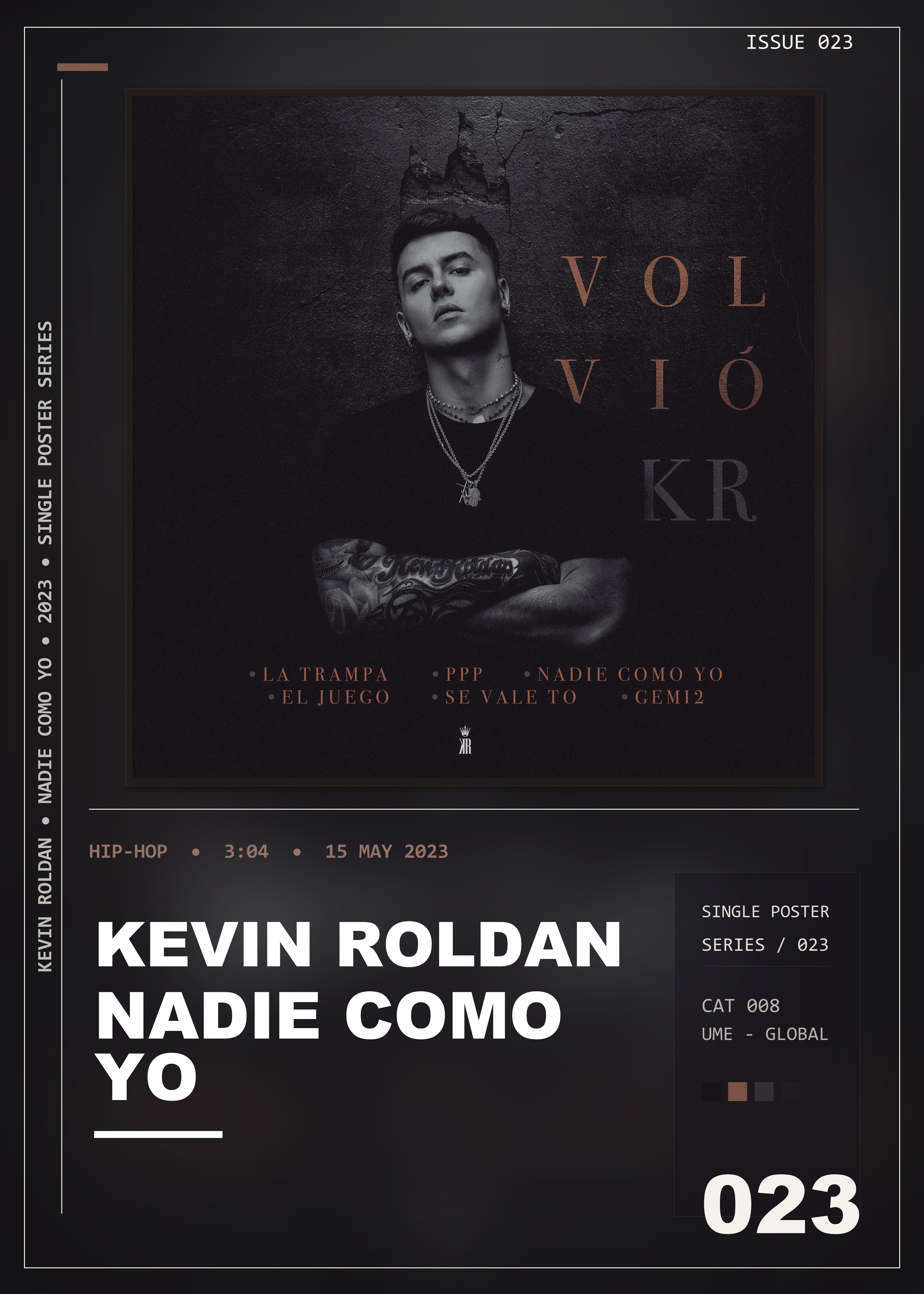 Music poster: Kevin Roldan - Nadie Como Yo