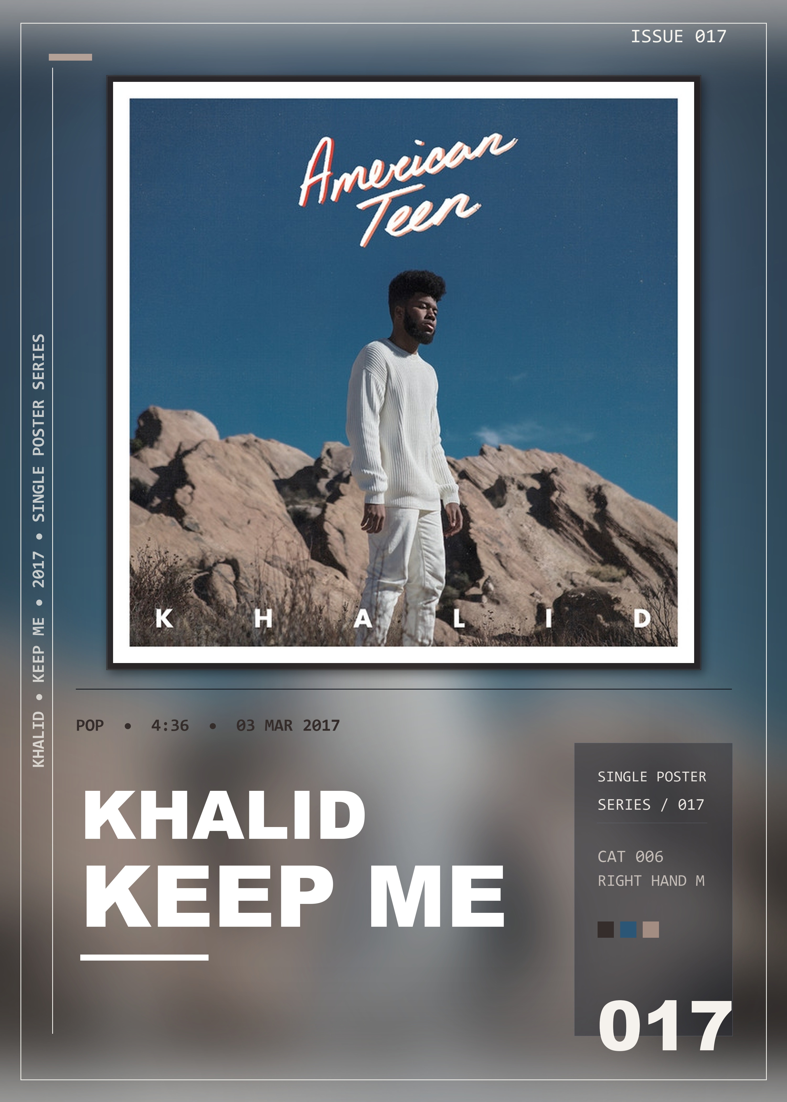 Music poster: Khalid - Keep Me